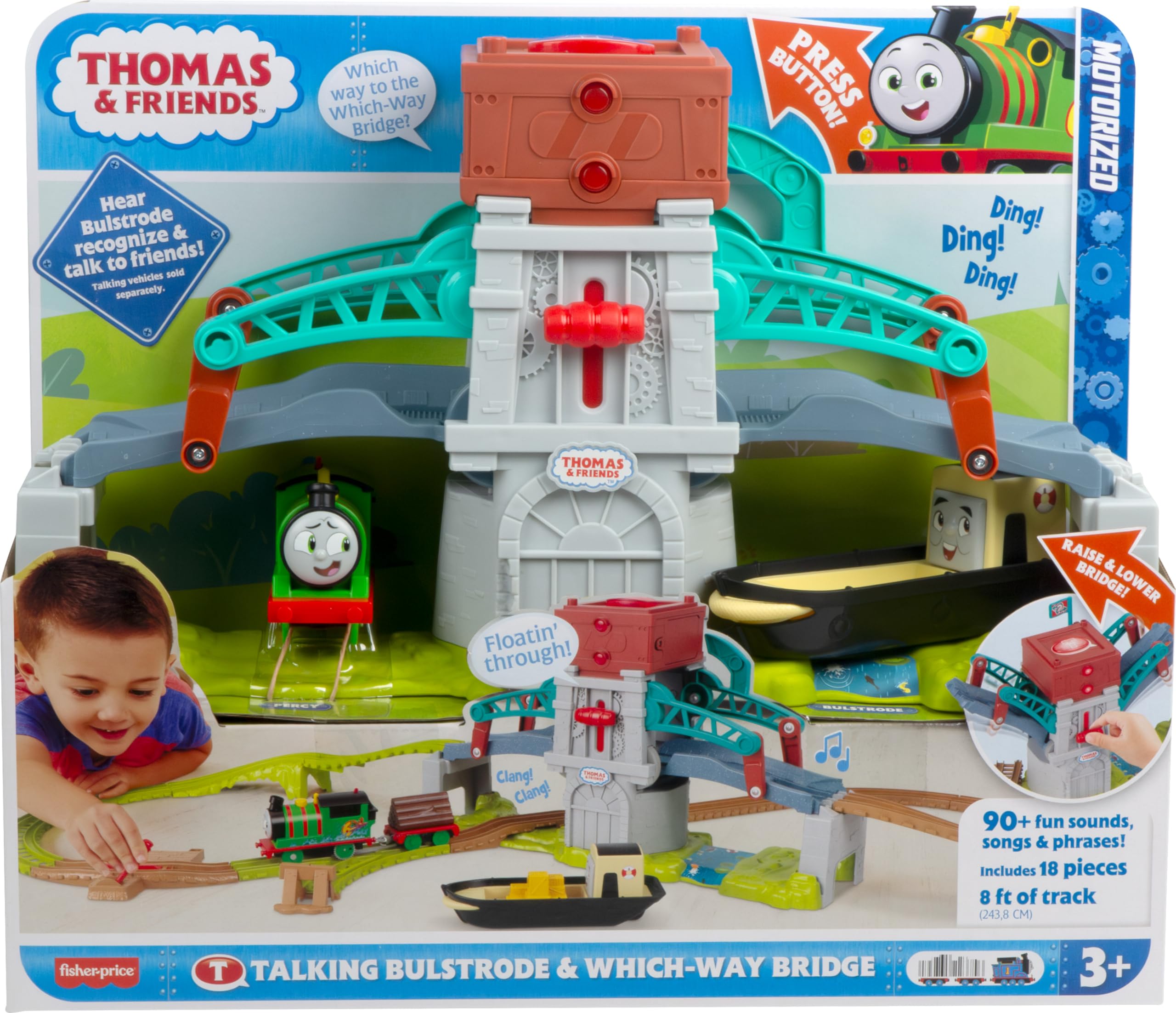 Foto 6 | Set De Tren De Juguete Thomas & Friends Talking Bulstrode Con Puente - Venta Internacional.