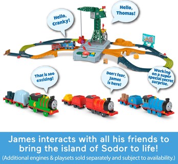 Foto 4 | Tren De Juguete Motorizado Thomas & Friends Talking James Durante Más De 3 Años - Venta Internacional.