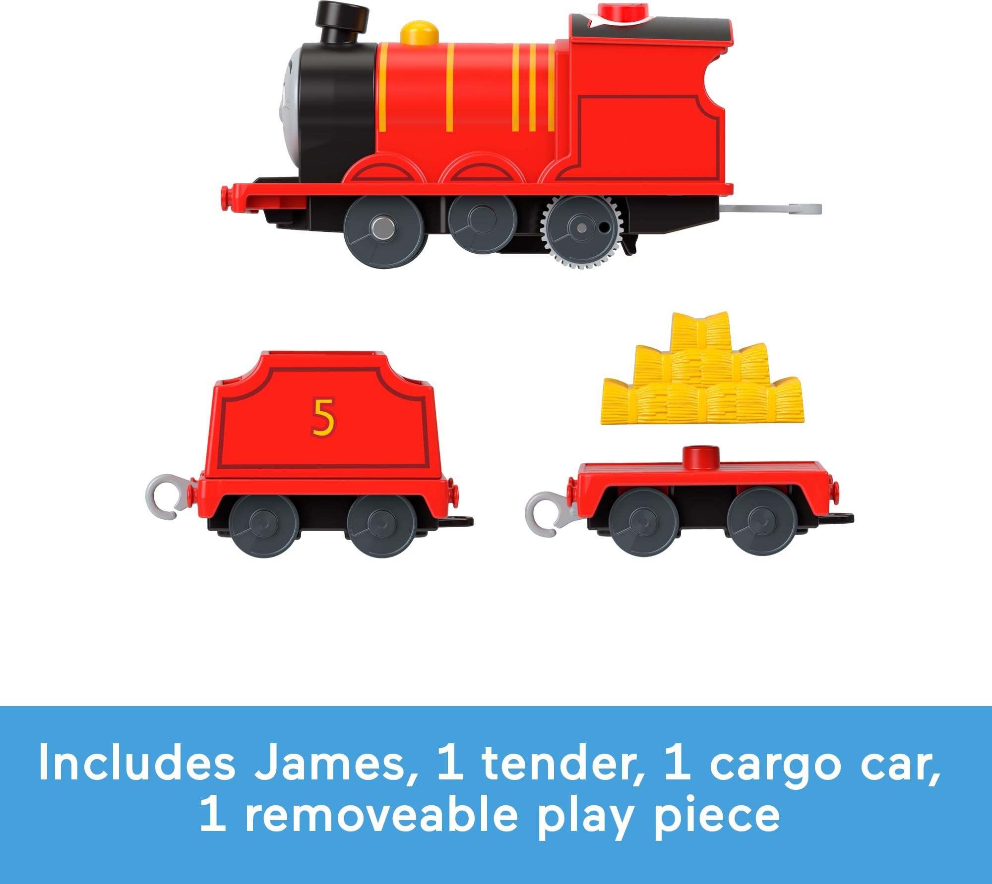 Foto 5 | Tren De Juguete Motorizado Thomas & Friends Talking James Durante Más De 3 Años - Venta Internacional.