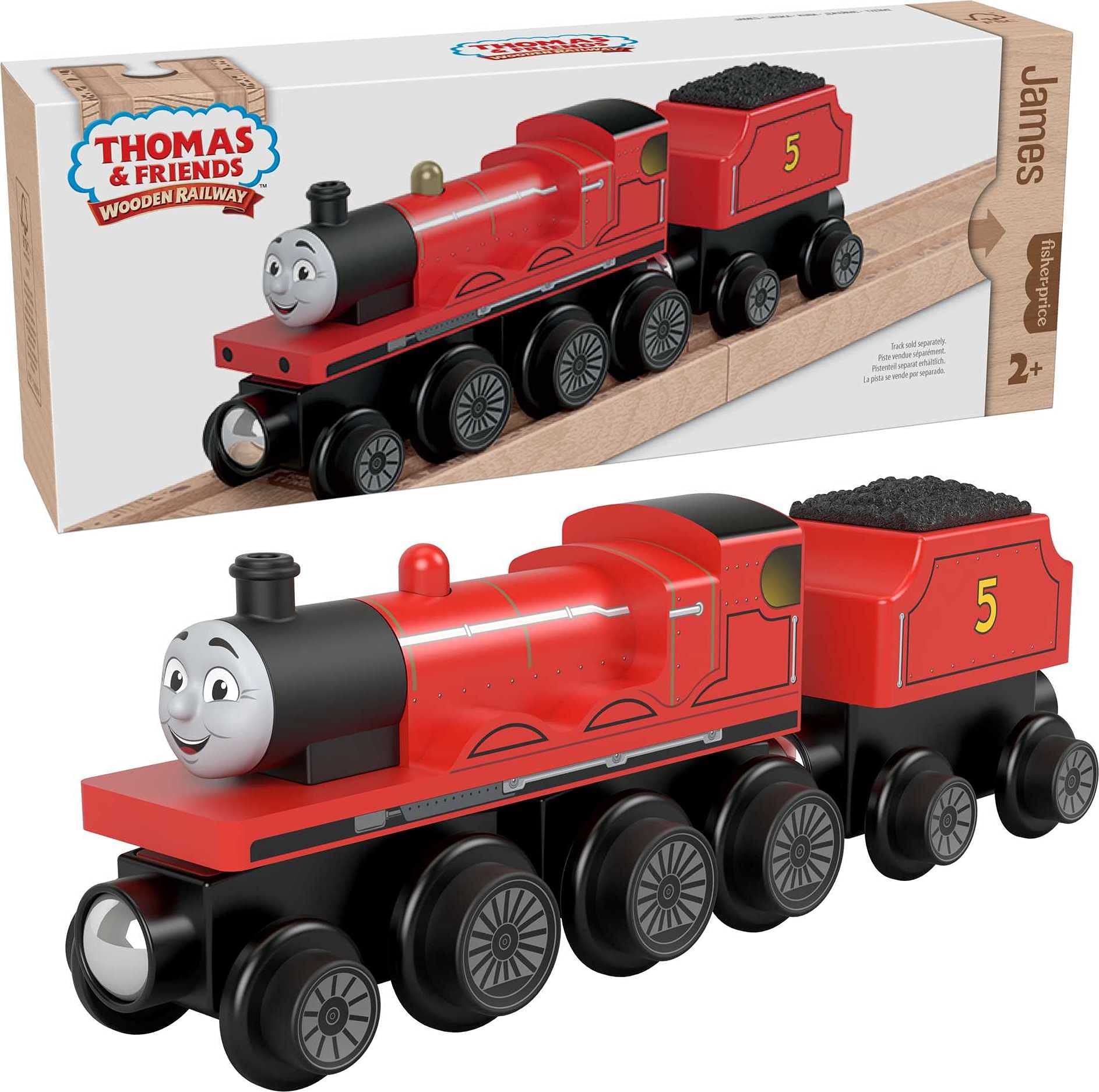 Tren De Juguete Thomas & Friends Wooden Railway James Con Vagón De Carbón - Venta Internacional.