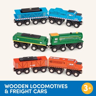 Foto 5 | Set De Ferrocarril De Madera Battat Classic Trains, 6 Piezas, Magnético, 3 O Más - Venta Internacional.