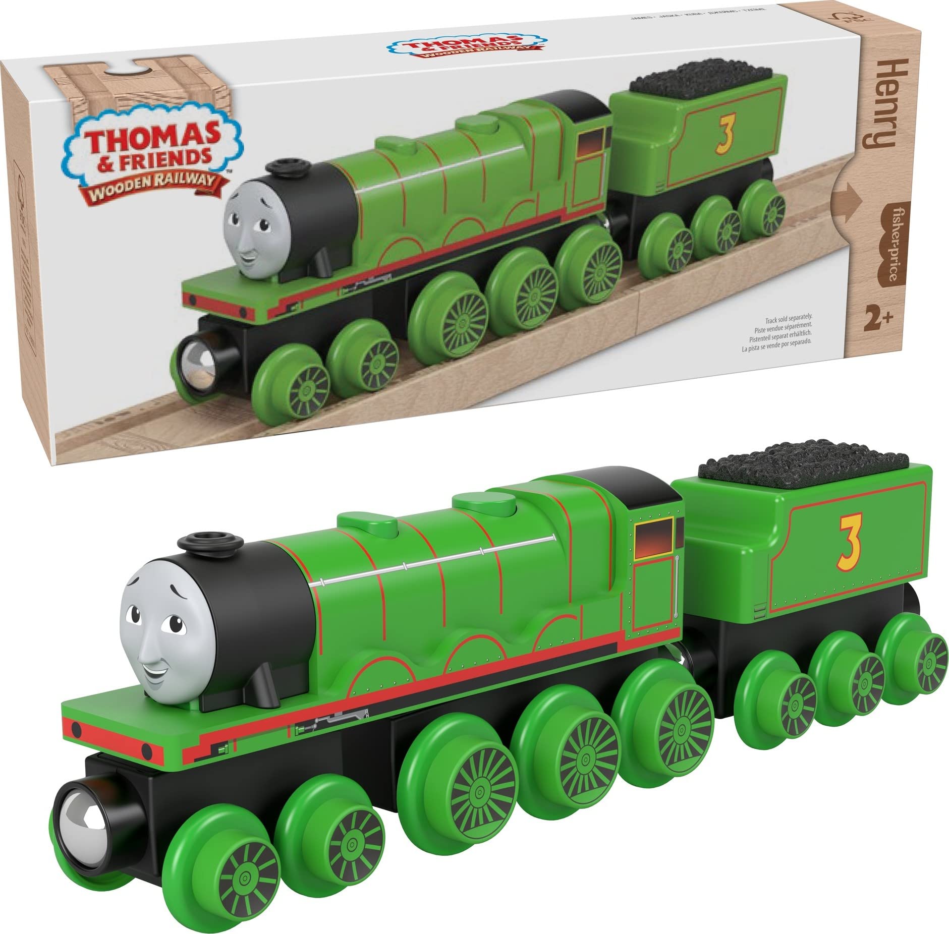 Foto 2 pulgar | Tren De Juguete Thomas & Friends Wooden Railway Henry Con Vagón De Carbón - Venta Internacional.