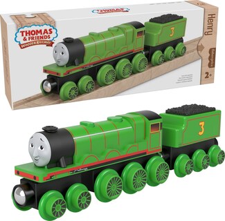 Foto 1 | Tren De Juguete Thomas & Friends Wooden Railway Henry Con Vagón De Carbón - Venta Internacional.