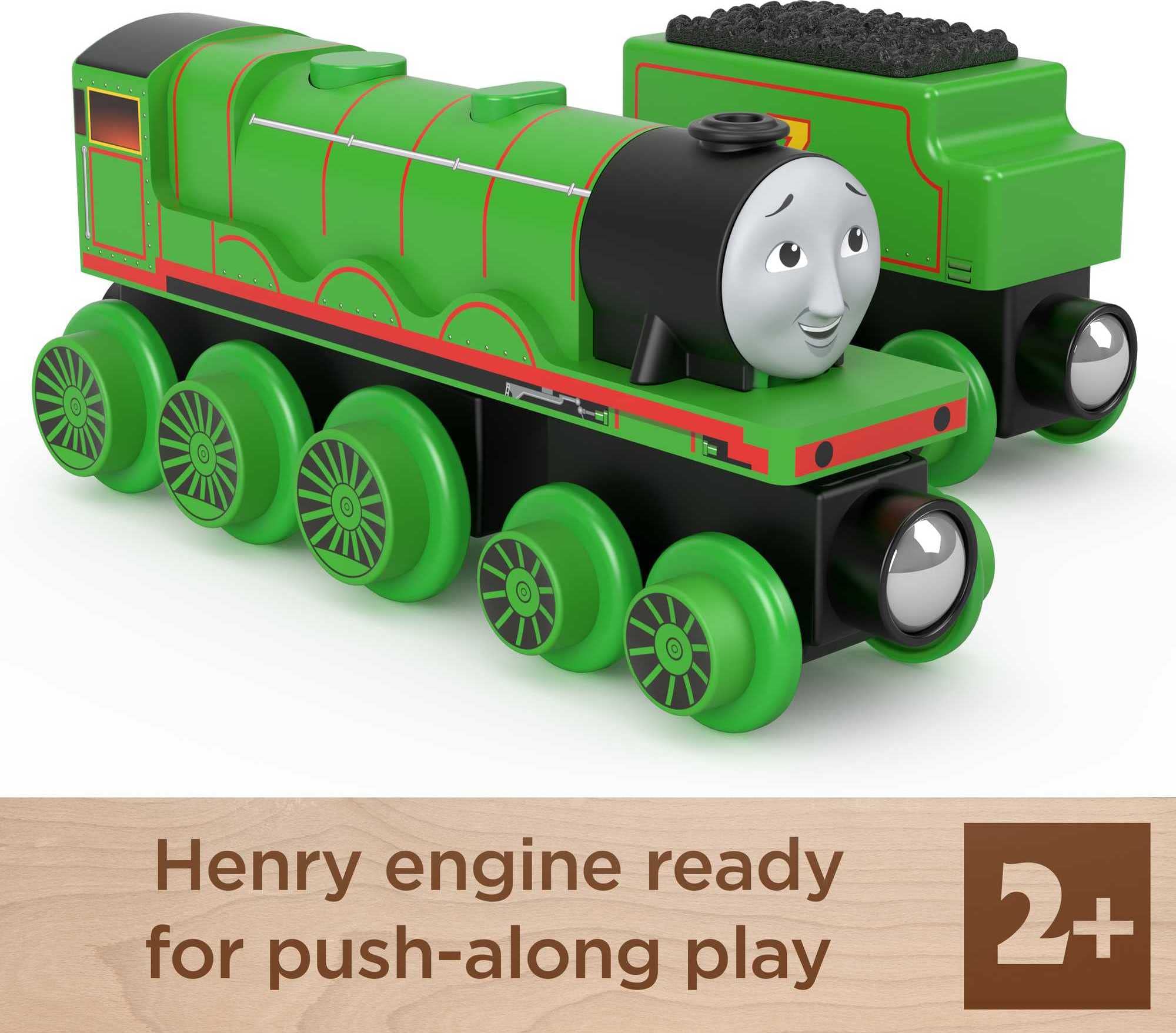 Foto 3 pulgar | Tren De Juguete Thomas & Friends Wooden Railway Henry Con Vagón De Carbón - Venta Internacional.