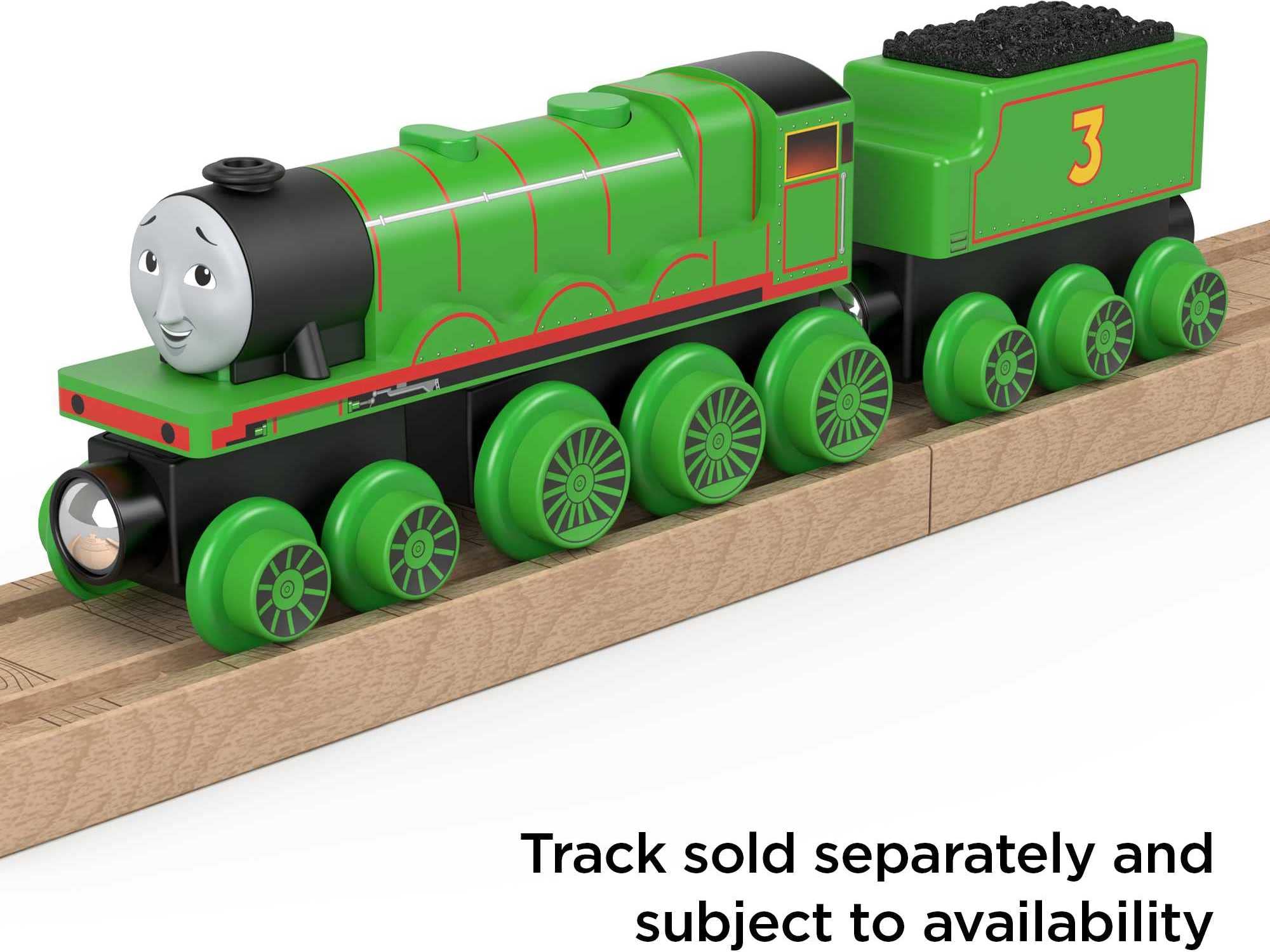 Foto 5 pulgar | Tren De Juguete Thomas & Friends Wooden Railway Henry Con Vagón De Carbón - Venta Internacional.