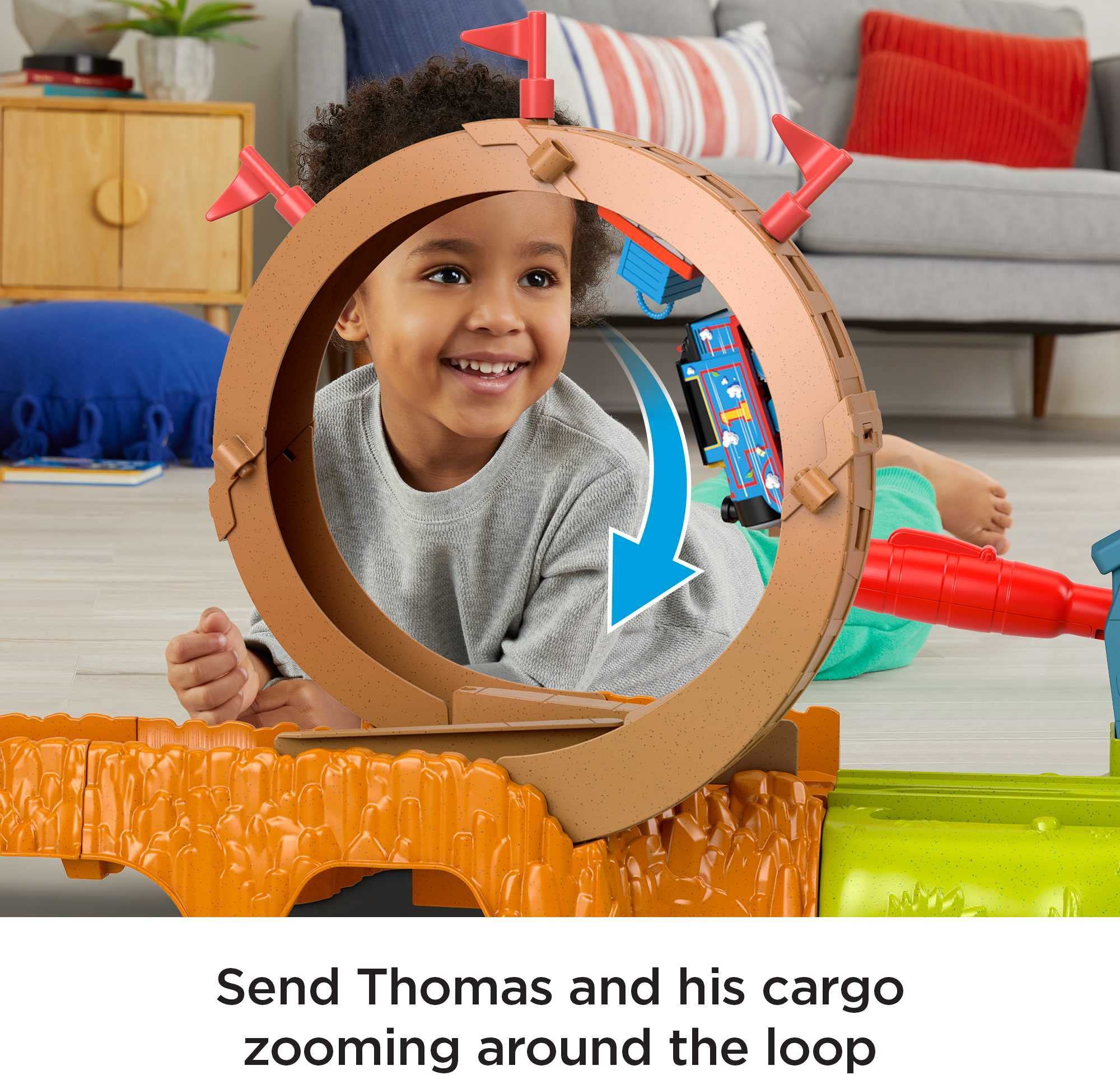 Foto 4 | Set De Tren De Juguete Thomas & Friends Loop & Launch Con Thomas 3+y - Venta Internacional.