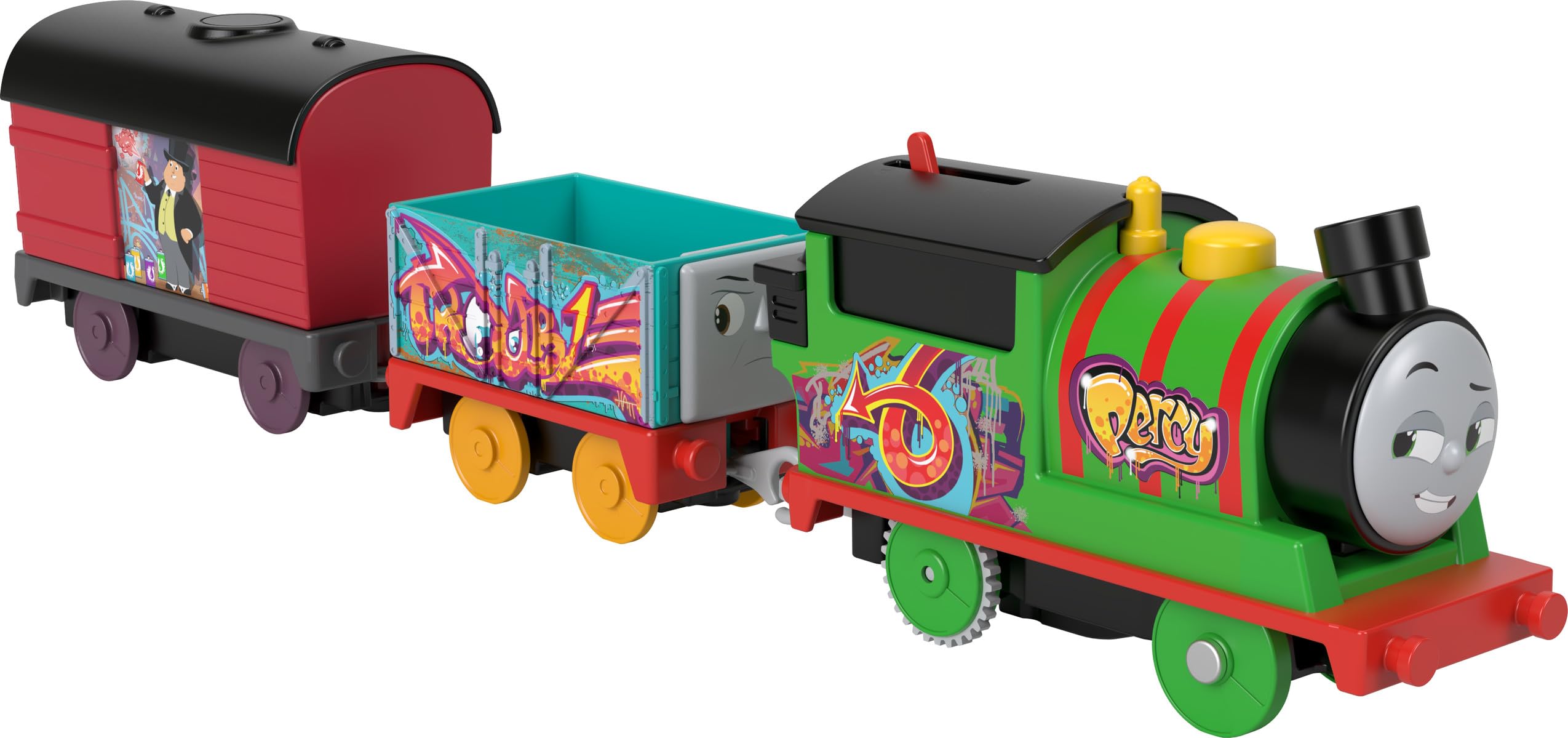 Foto 2 | Tren de Juguete Motorizado Thomas & Friends Graffiti Percy - Venta Internacional