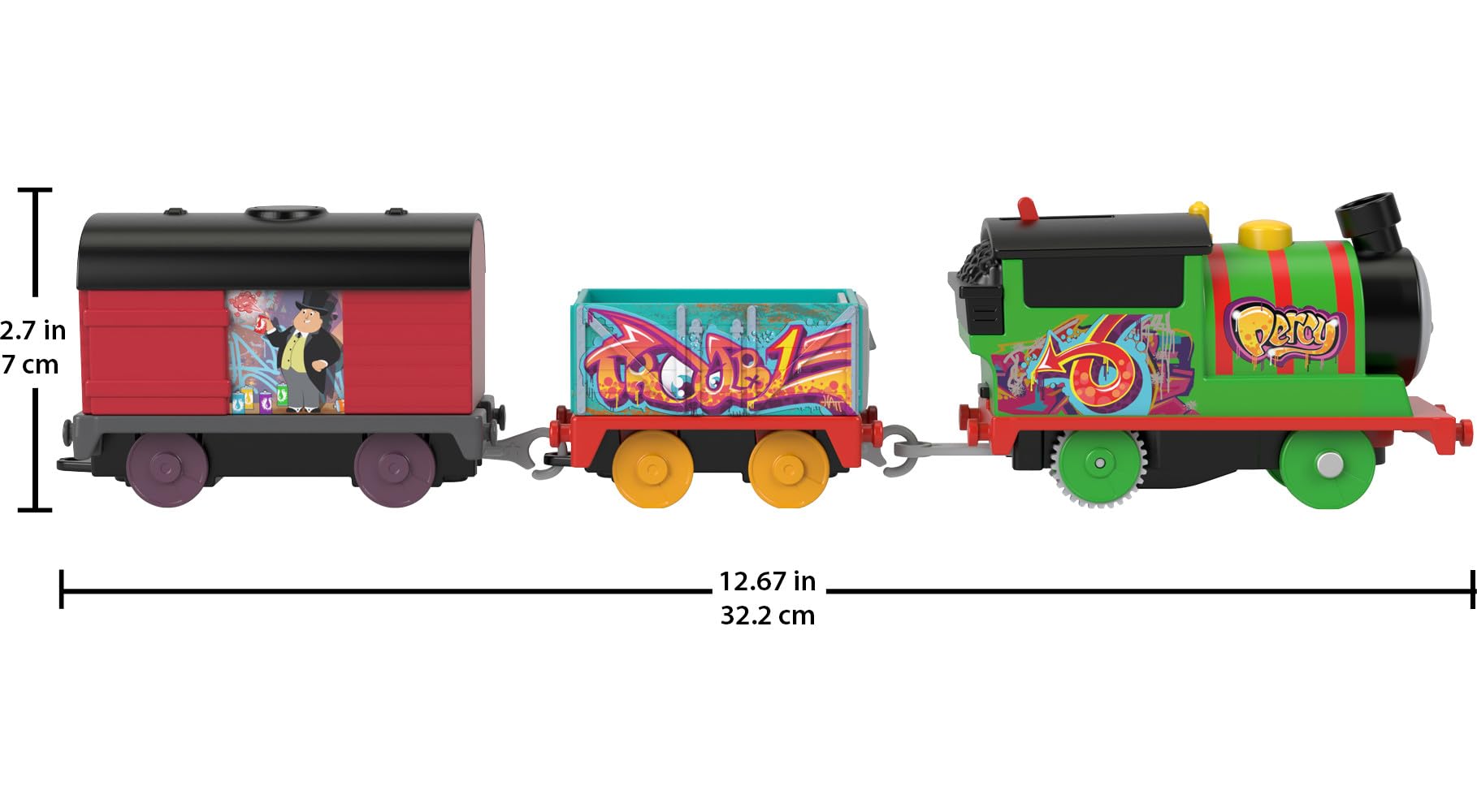 Foto 6 | Tren de Juguete Motorizado Thomas & Friends Graffiti Percy - Venta Internacional