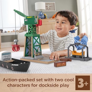 Foto 2 | Set De Tren De Juguete Thomas & Friends Wooden Railway Brendam Docks - Venta Internacional.