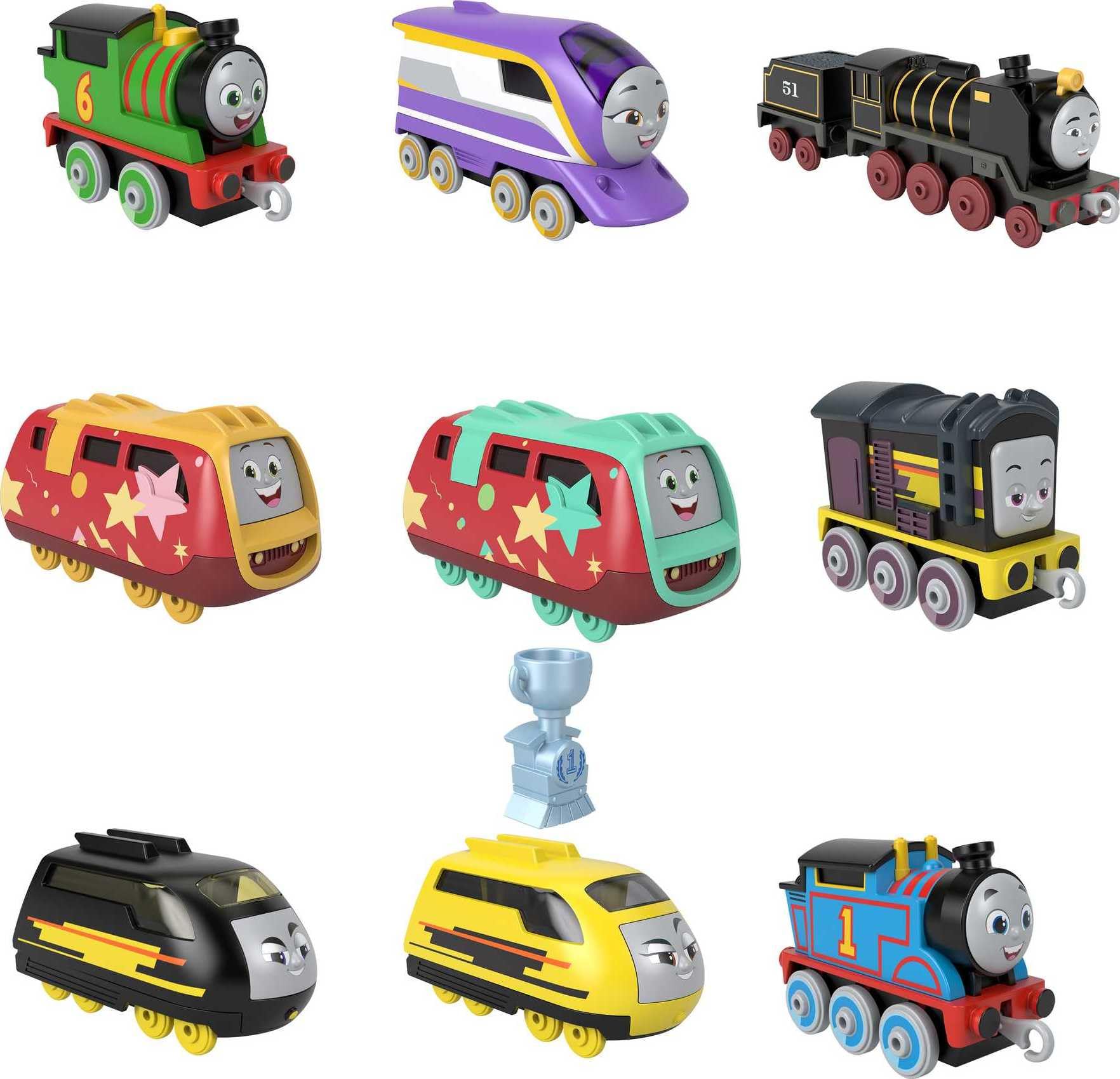 Foto 2 pulgar | Juego De 9 Unidades Diecast Toy Trains Thomas & Friends Sodor Cup Racers - Venta Internacional.