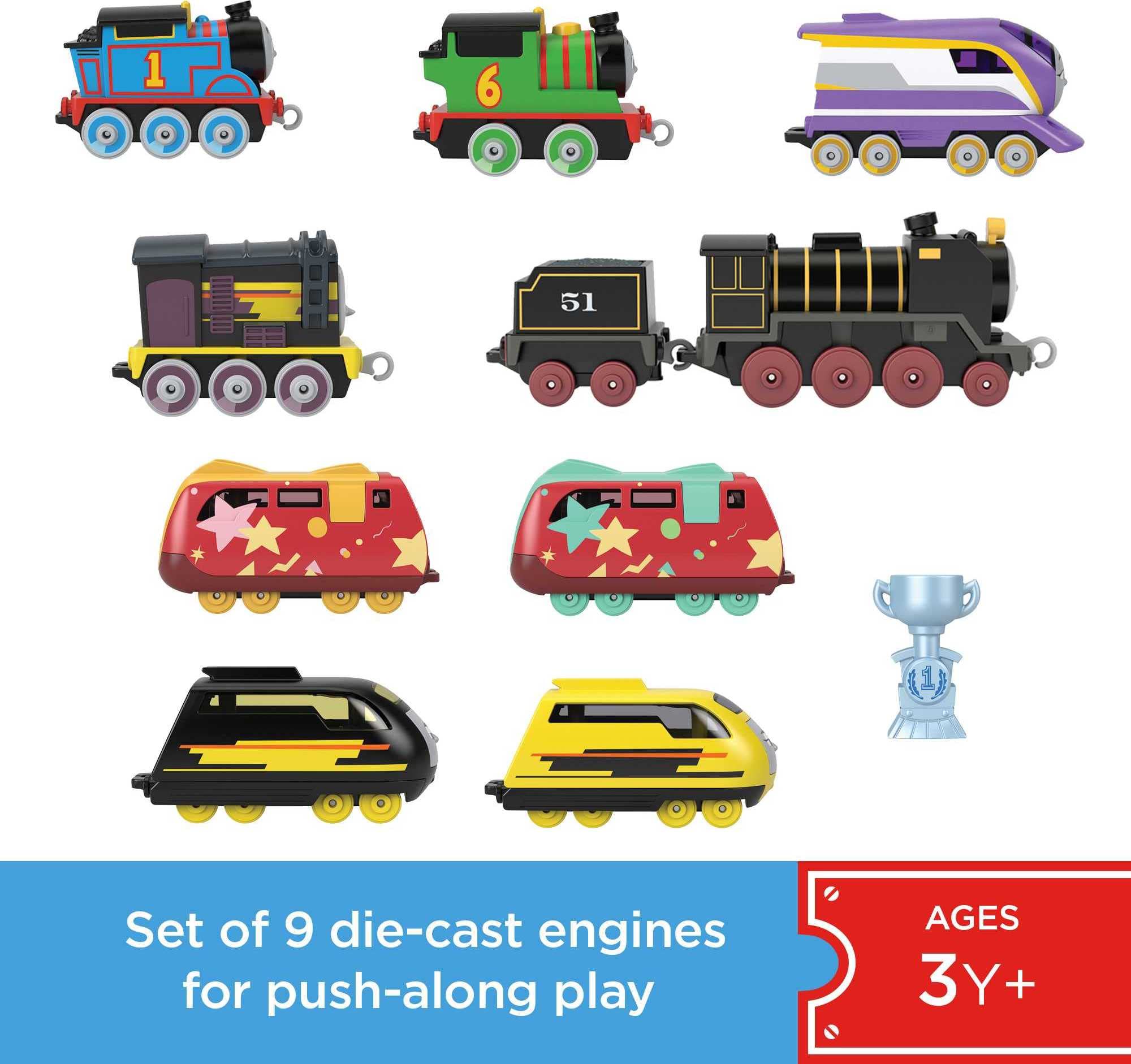 Foto 3 pulgar | Juego De 9 Unidades Diecast Toy Trains Thomas & Friends Sodor Cup Racers - Venta Internacional.