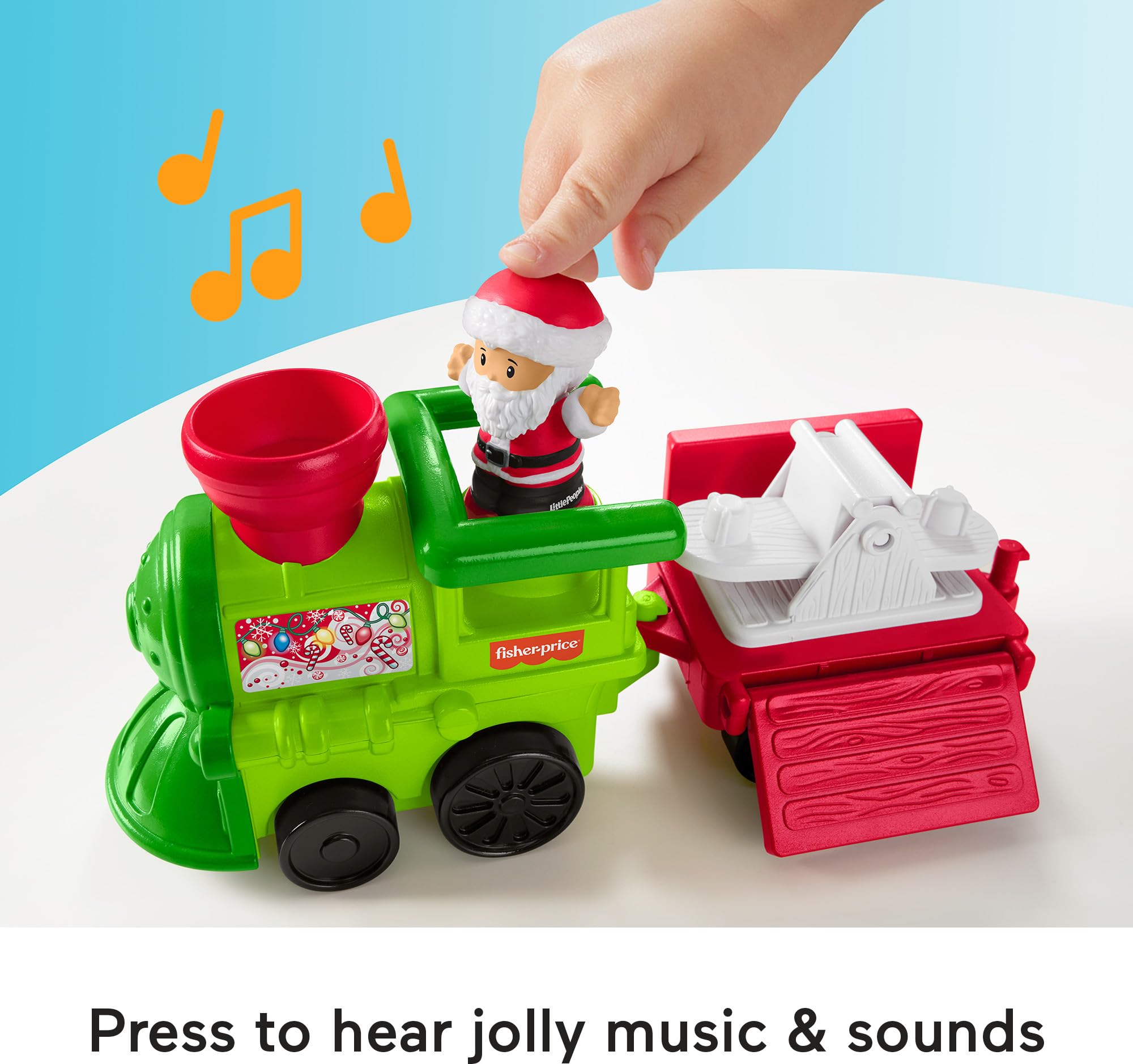 Foto 4 pulgar | Toy Train Fisher-price Little People Con Papá Noel Y Reno - Venta Internacional.