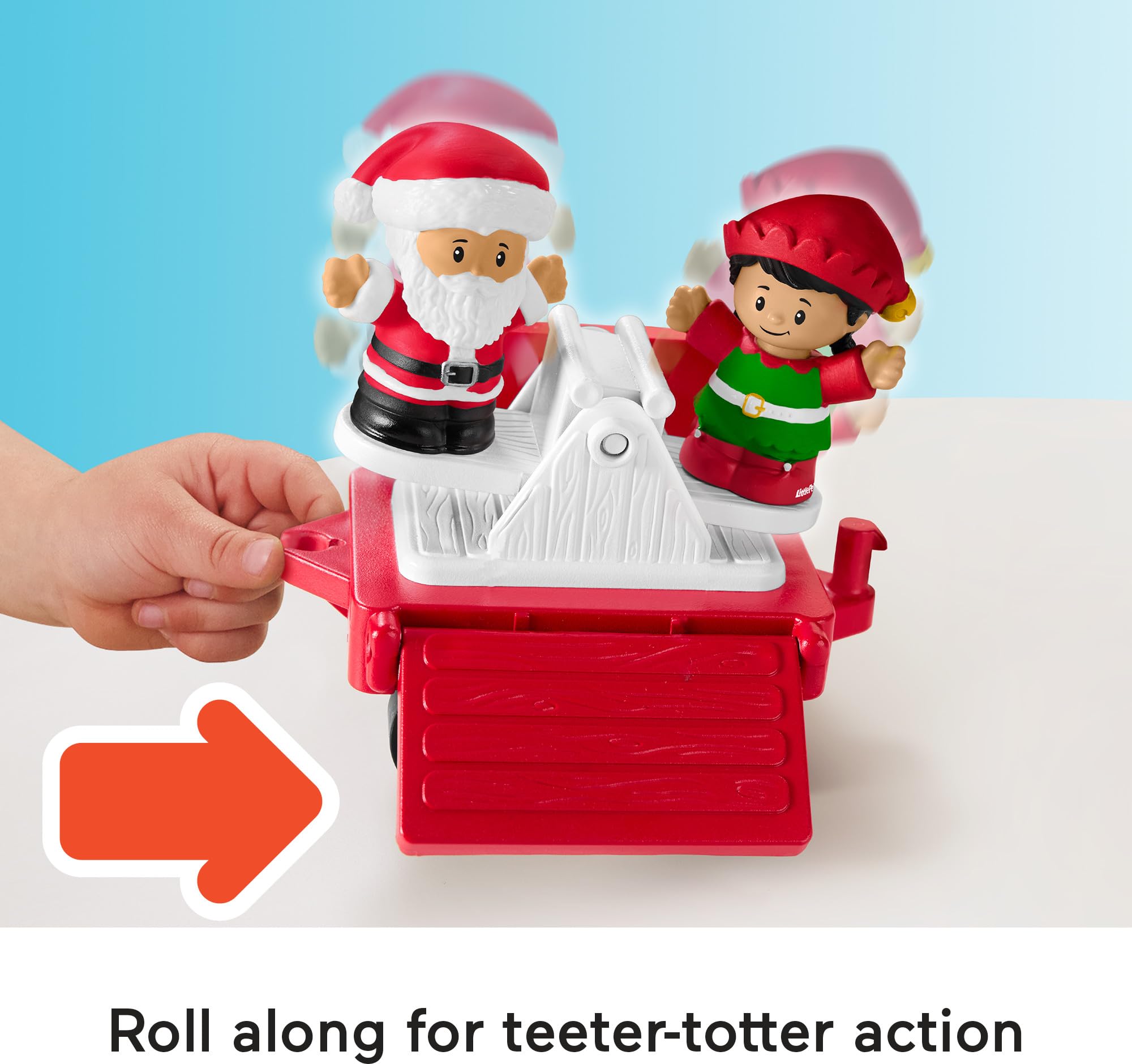 Foto 5 pulgar | Toy Train Fisher-price Little People Con Papá Noel Y Reno - Venta Internacional.