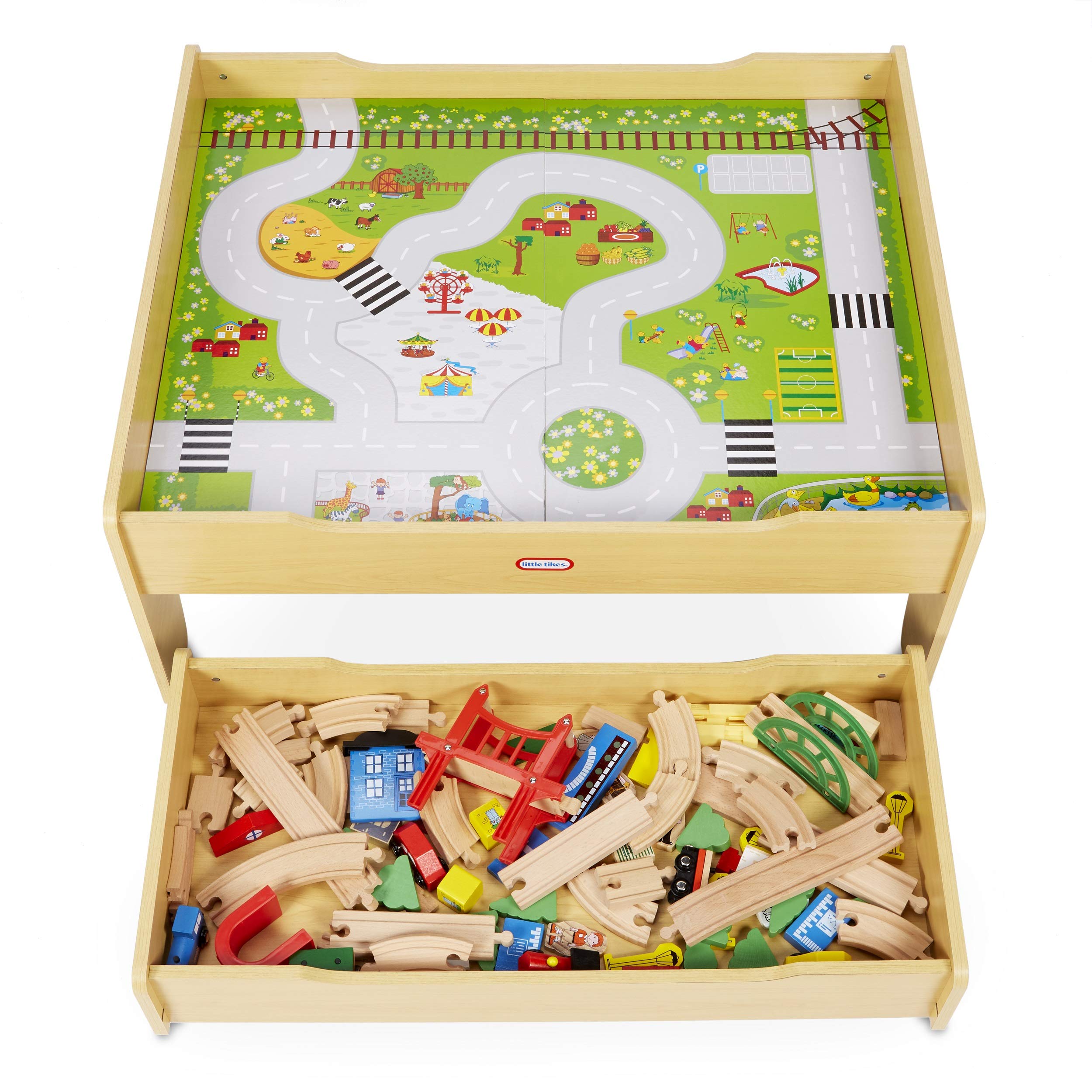 Foto 4 | Juego De Mesa Train And Kids Little Tikes De Madera Auténtica Para Mayores De 3 Años - Venta Internacional.