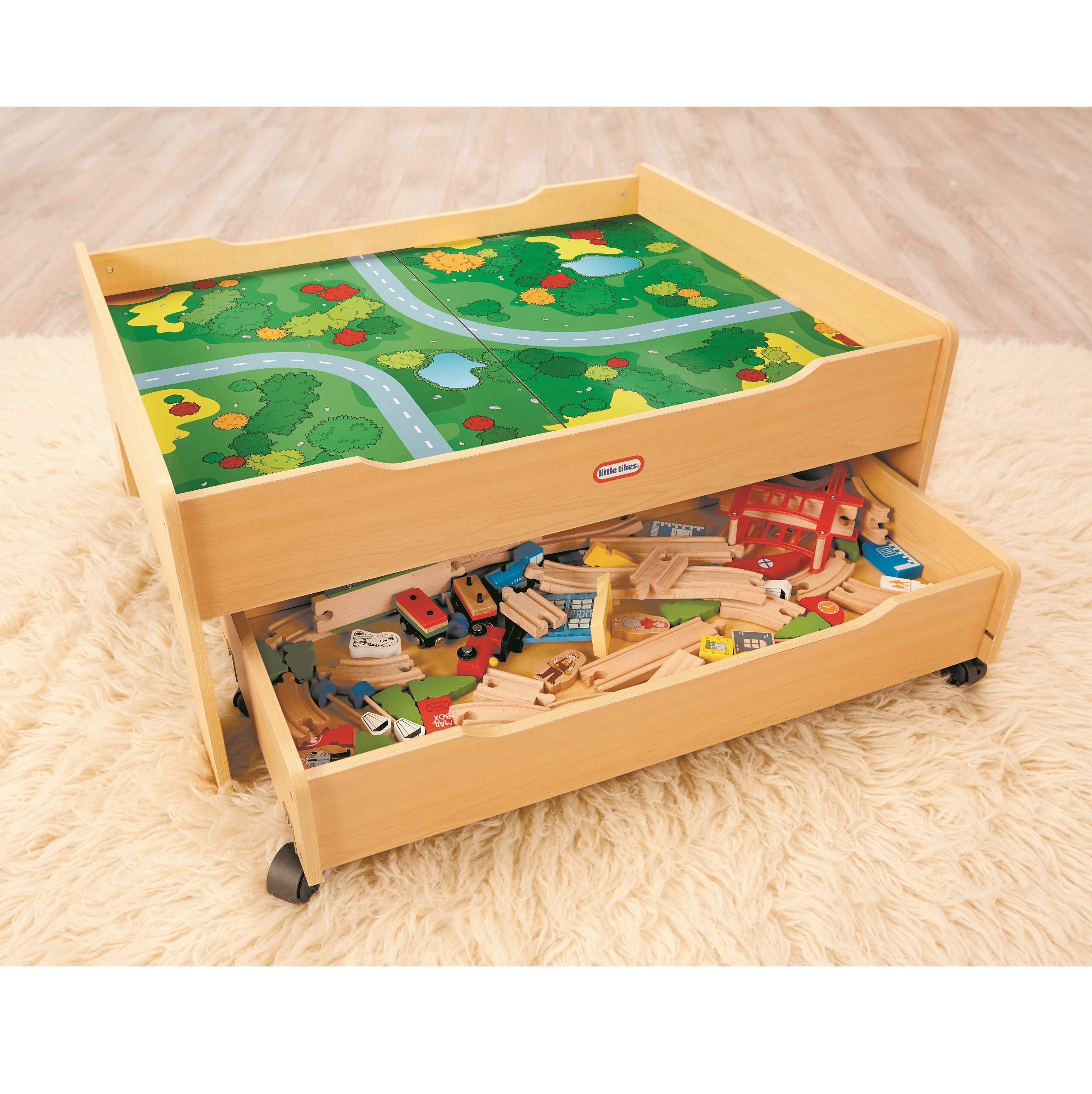 Foto 5 | Juego De Mesa Train And Kids Little Tikes De Madera Auténtica Para Mayores De 3 Años - Venta Internacional.