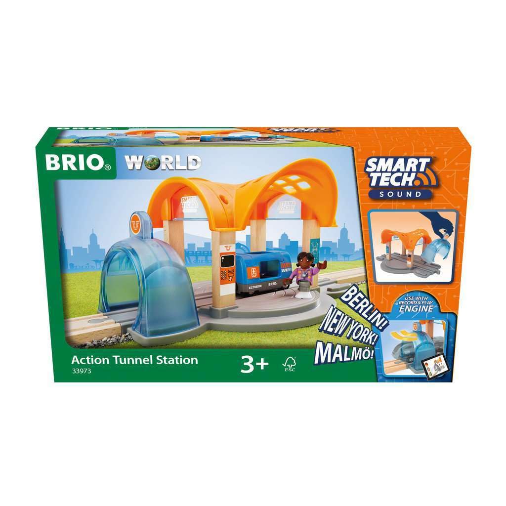 Set De Tren De Juguete De Madera Brio Smart Tech Sound Action Tunnel - Venta Internacional.