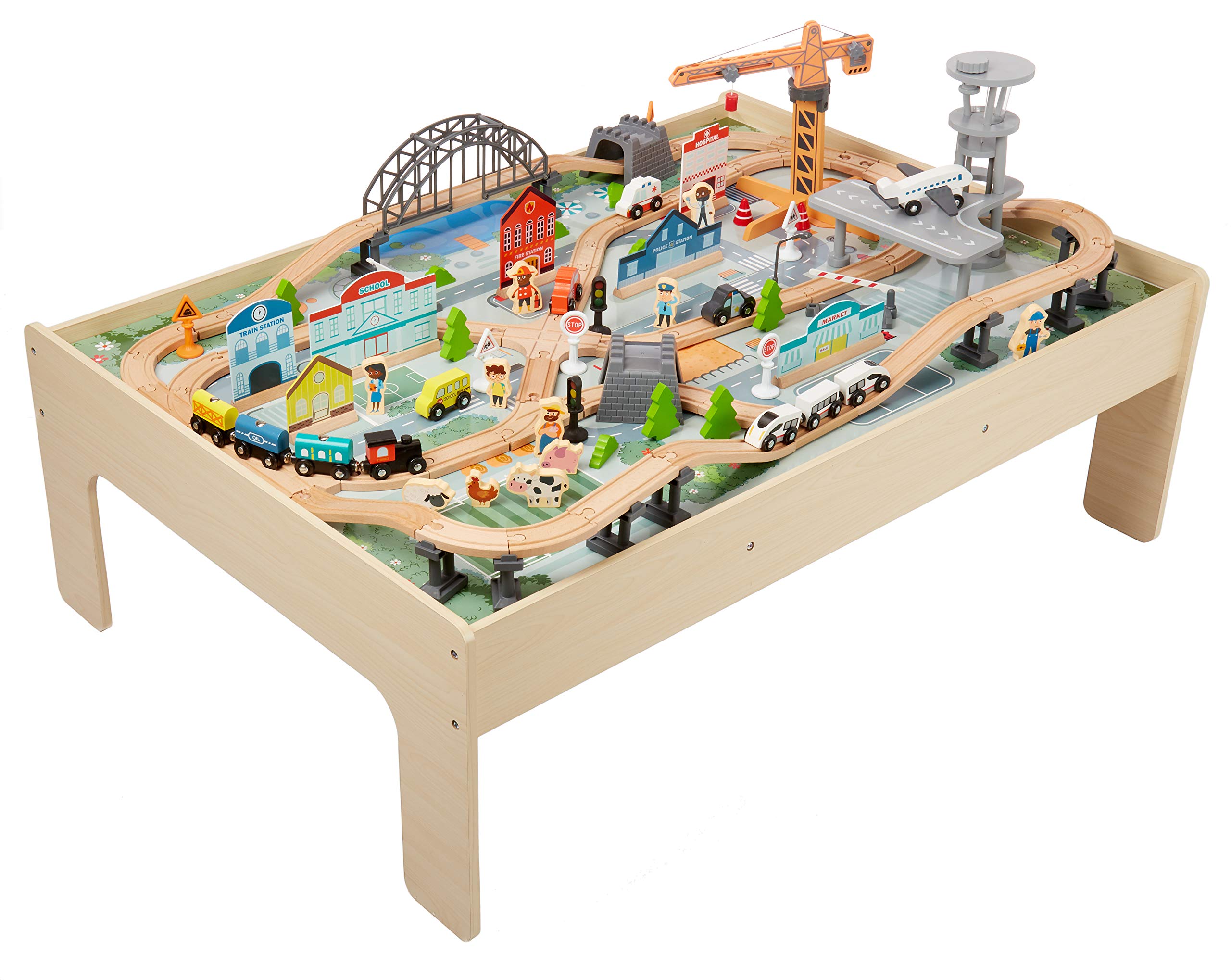 Foto 2 | Juego De Tren Y Mesa Para Niños Amazon Basics, 120 Piezas, 3 Años O Más - Venta Internacional.