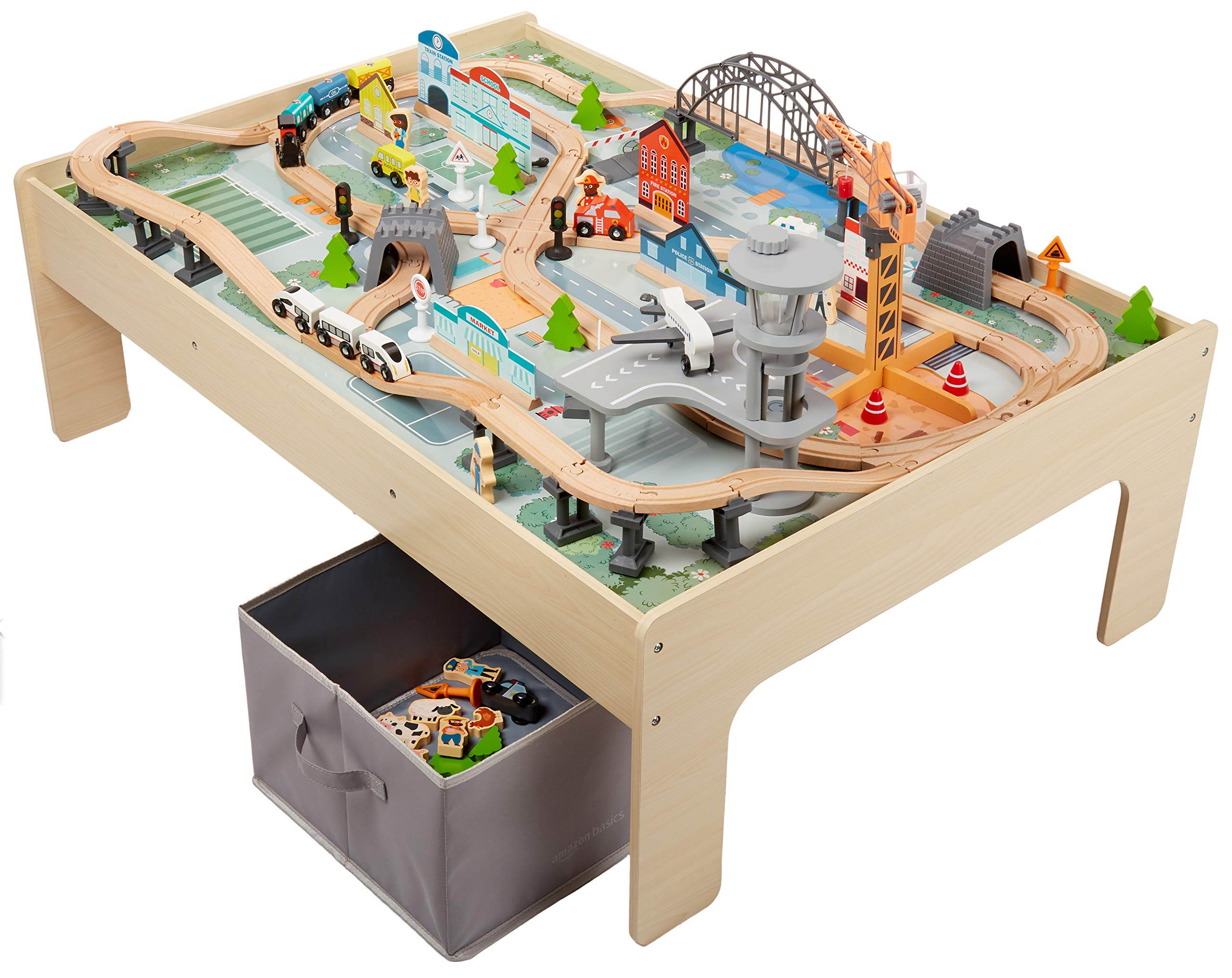 Foto 3 | Juego De Tren Y Mesa Para Niños Amazon Basics, 120 Piezas, 3 Años O Más - Venta Internacional.