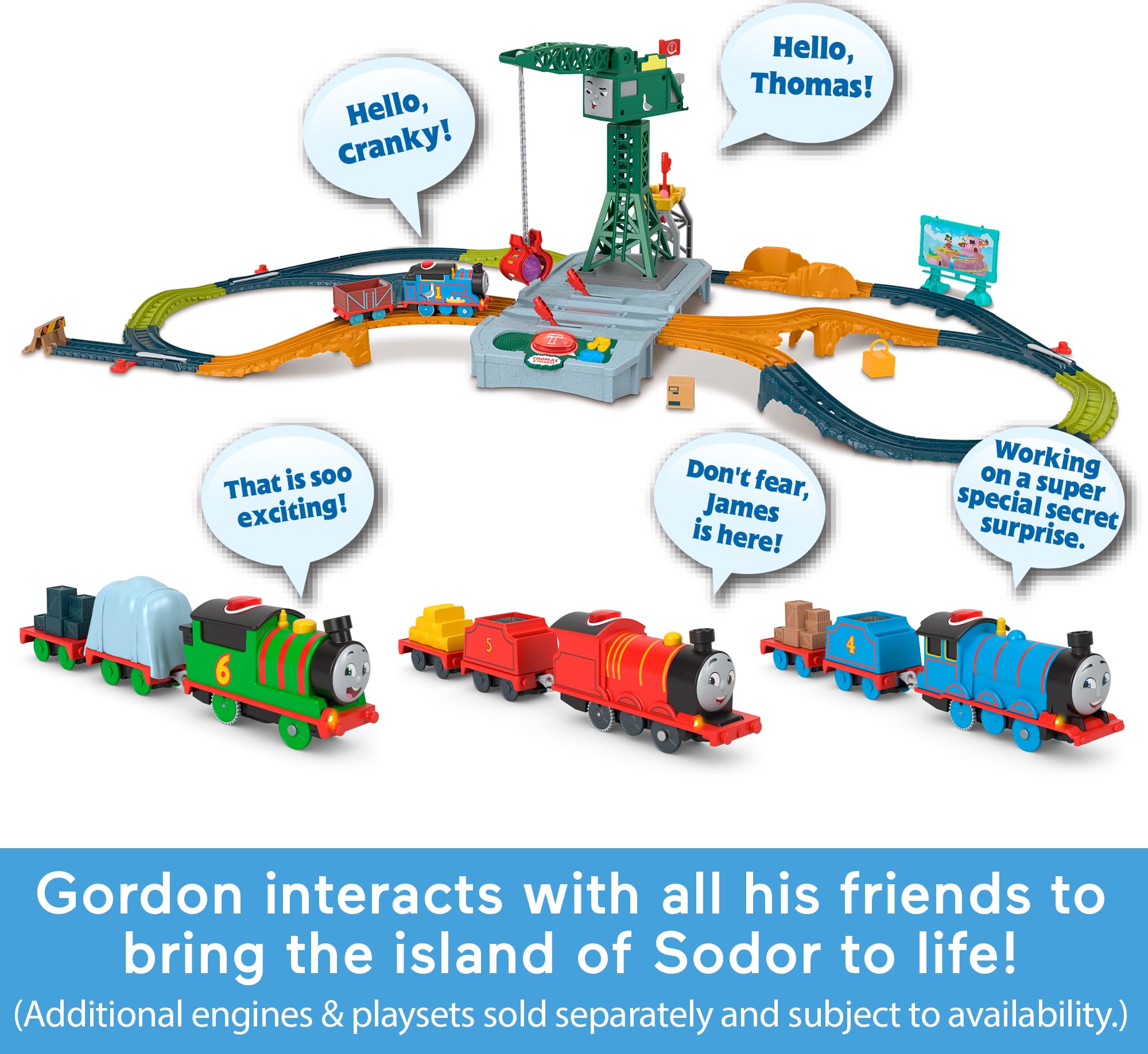 Foto 5 pulgar | Tren De Juguete Motorizado Thomas & Friends Talking Gordon Durante Más De 3 Años - Venta Internacional.