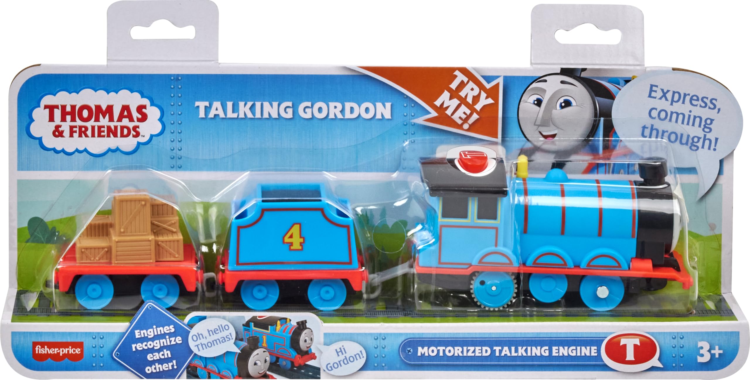 Foto 6 | Tren De Juguete Motorizado Thomas & Friends Talking Gordon Durante Más De 3 Años - Venta Internacional.
