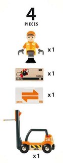 Foto 3 | Set De Carretilla Elevadora De Tren De Juguete De Madera Brio World 33573 Para Niños A Partir De 3 Años - Venta