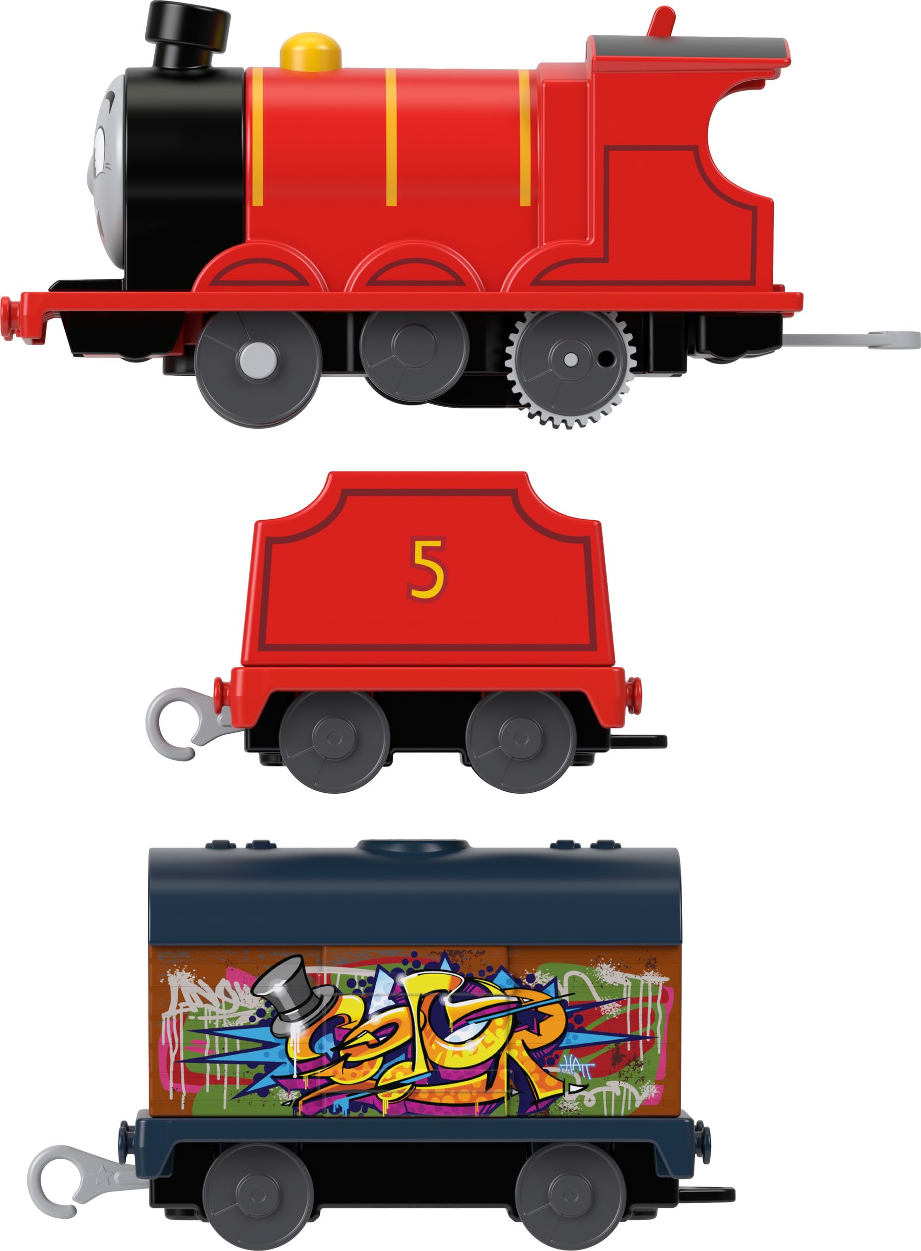 Foto 5 | Tren de Juguete Motorizado Thomas & Friends Graffiti James - Venta Internacional