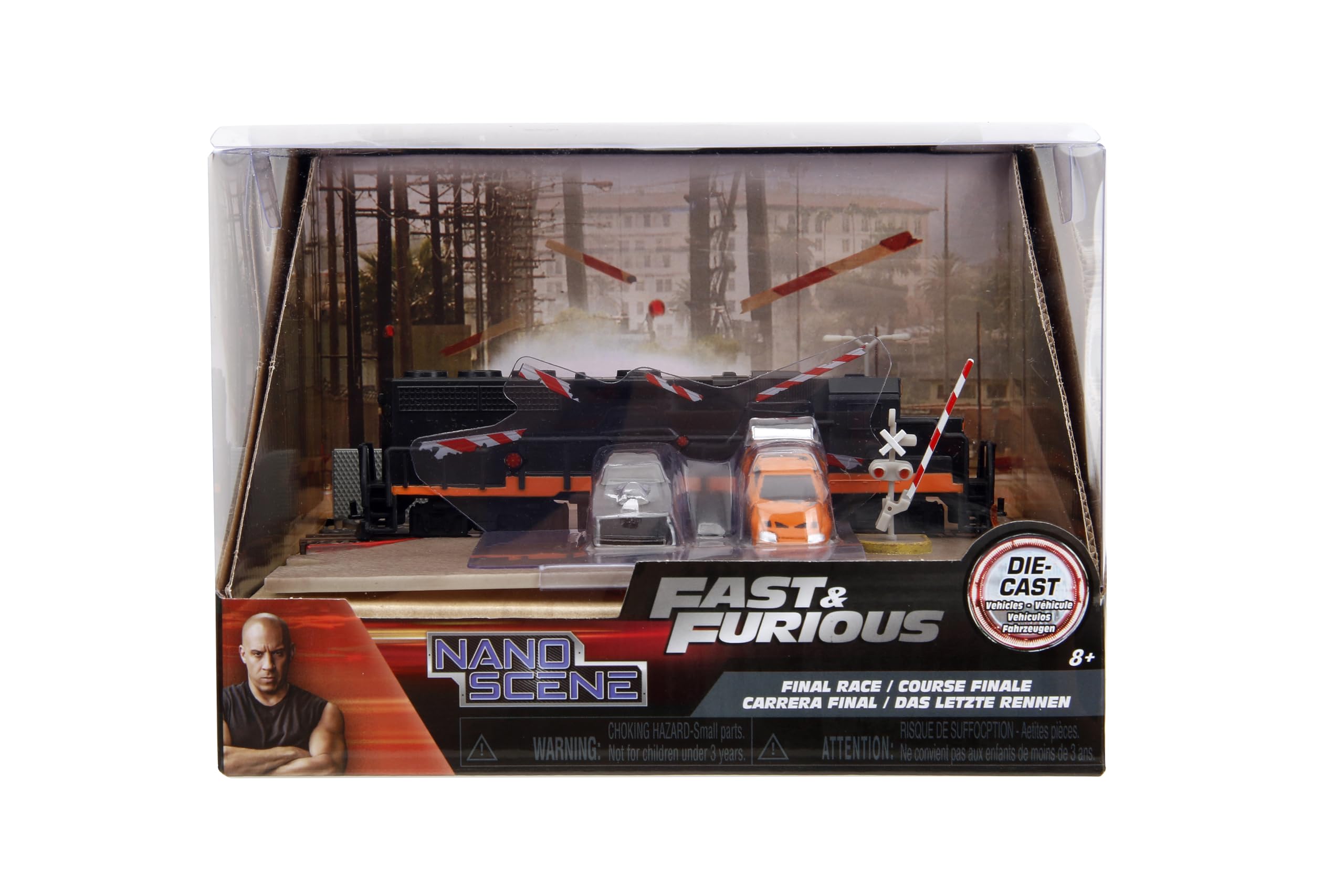 Foto 6 pulgar | Toy Jada Toys Fast & Furious Final Race Train Nano Con 2 Coches - Venta Internacional.