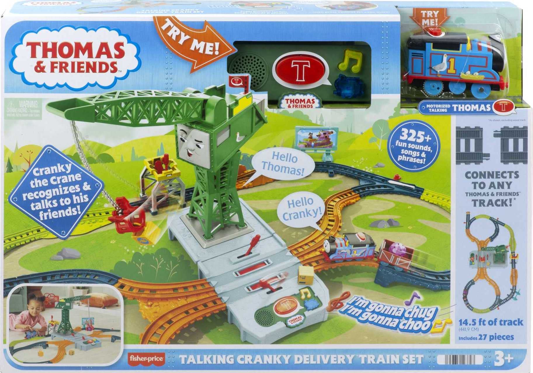 Foto 6 | Set De Tren De Juguete Motorizado Thomas & Friends Talking Cranky - Venta Internacional.