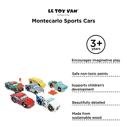 Foto 8 pulgar | Coches Deportivos Toy Le Toy Van Montecarlo, Juguetes De Madera Para Más De 3 Años - Venta Internacional.