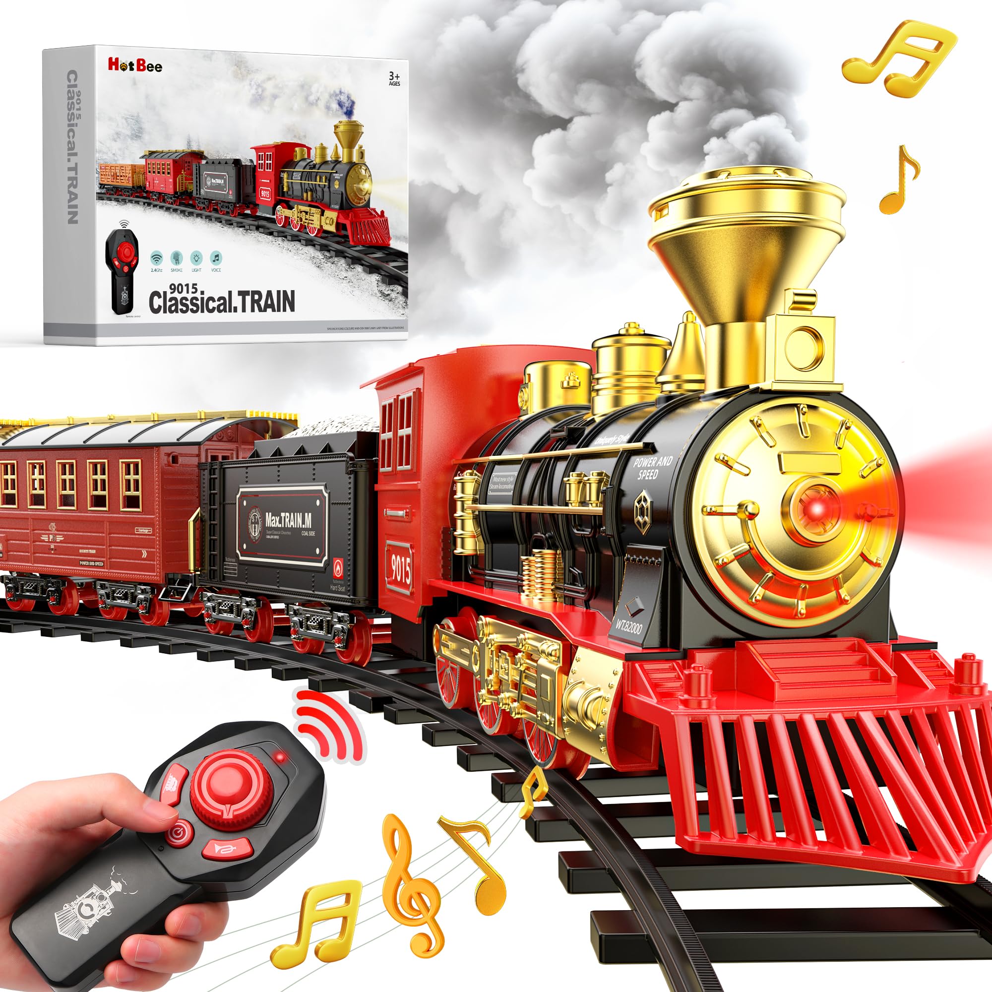 Set de Tren Hot Bee Christmas con Mando A Distancia Para Niños - Venta Internacional