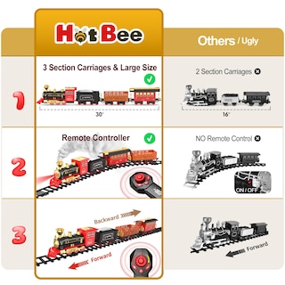 Foto 5 | Set de Tren Hot Bee Christmas con Mando A Distancia Para Niños - Venta Internacional