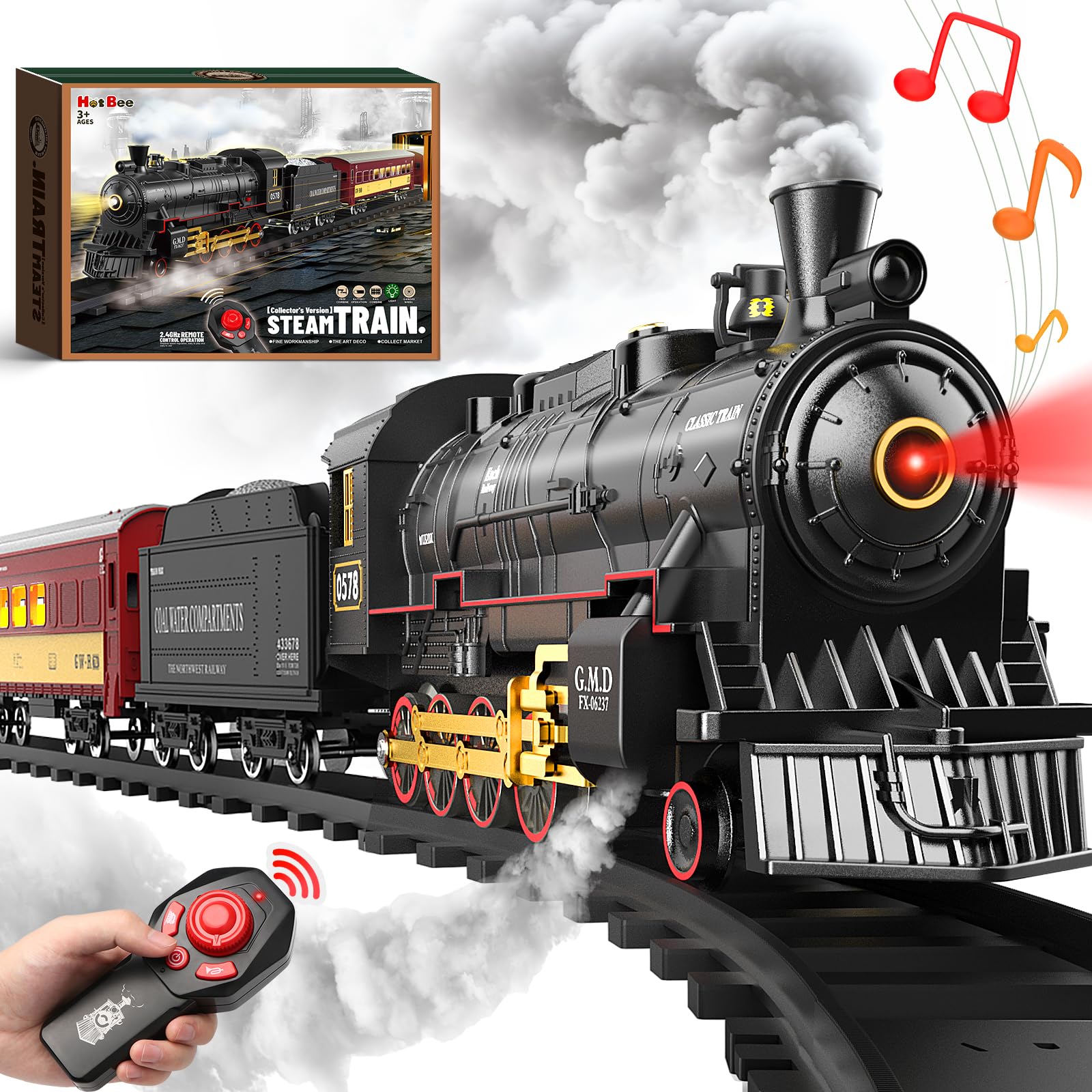 Foto 2 pulgar | Tren Hot Bee con Mando A Distancia con Locomotora De Vapor - Venta Internacional