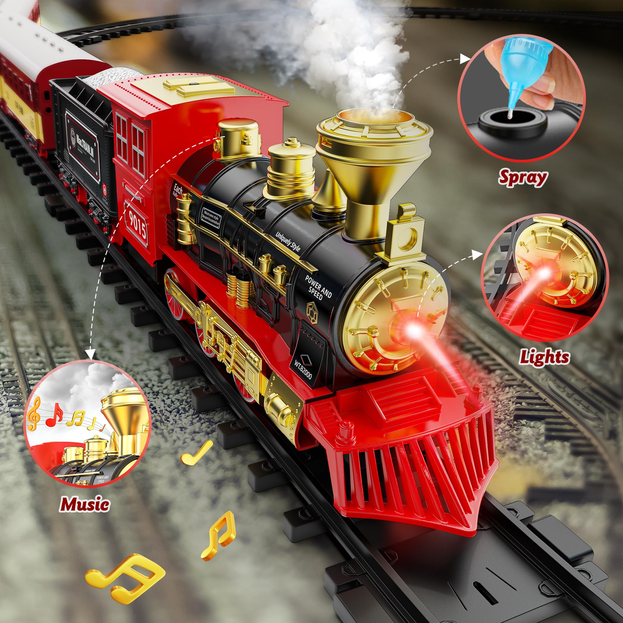 Foto 3 | Set De Tren Navideño Hot Bee Para Niños De 2 A 4 Años - Venta Internacional.