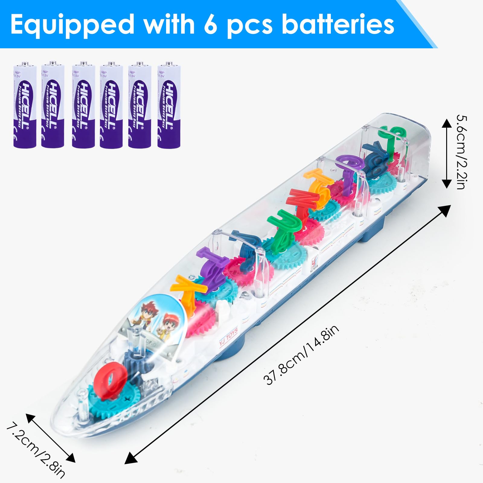 Foto 4 pulgar | Toy Train Zhfuys Lightning Bullet 3d Transparente Con Música - Venta Internacional.
