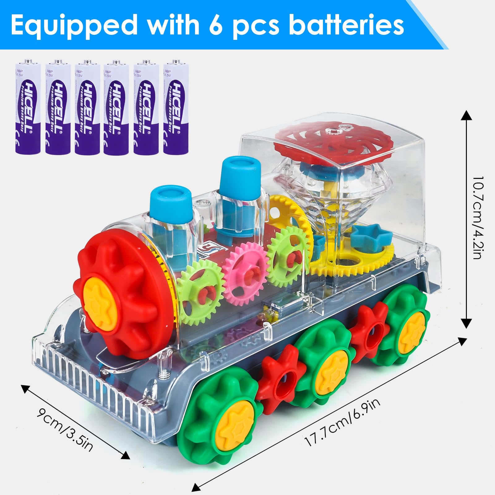 Foto 3 | Equipo Transparente Iluminado Con Luces Zhfuys De Train Toy Para Niños - Venta Internacional.