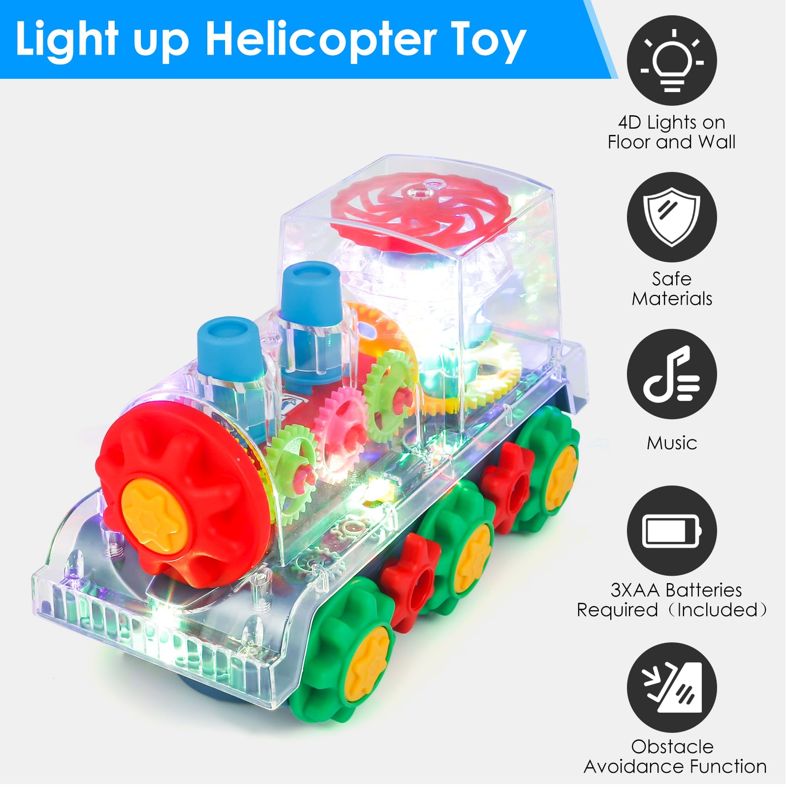 Foto 6 pulgar | Equipo Transparente Iluminado Con Luces Zhfuys De Train Toy Para Niños - Venta Internacional.