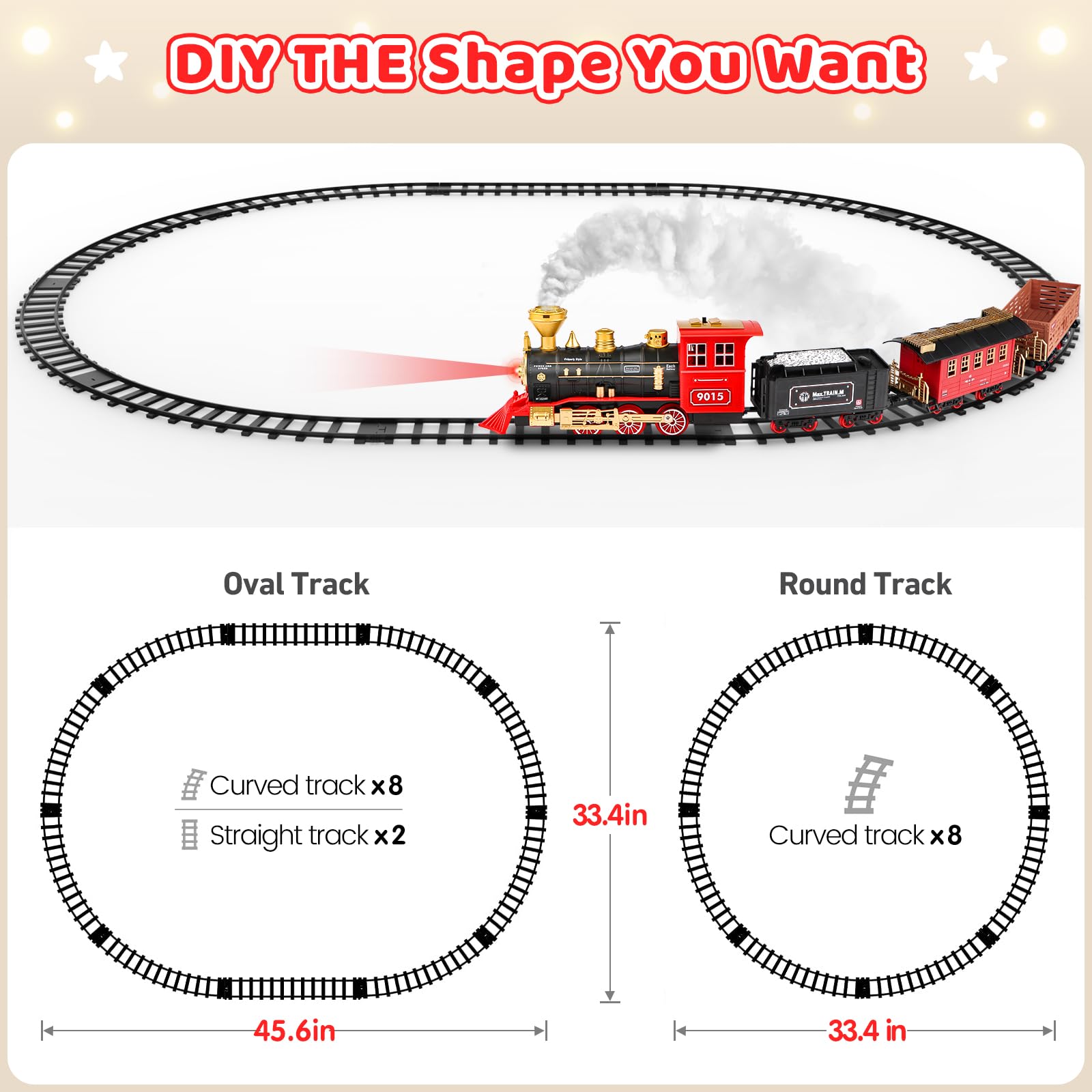 Foto 4 | Árbol De Navidad Train Set Hot Bee Con Humo, Luces Y Sonido - Venta Internacional.