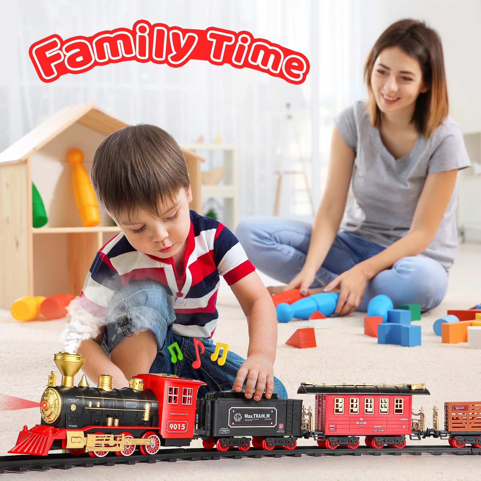 Foto 7 | Árbol De Navidad Train Set Hot Bee Con Humo, Luces Y Sonido - Venta Internacional.