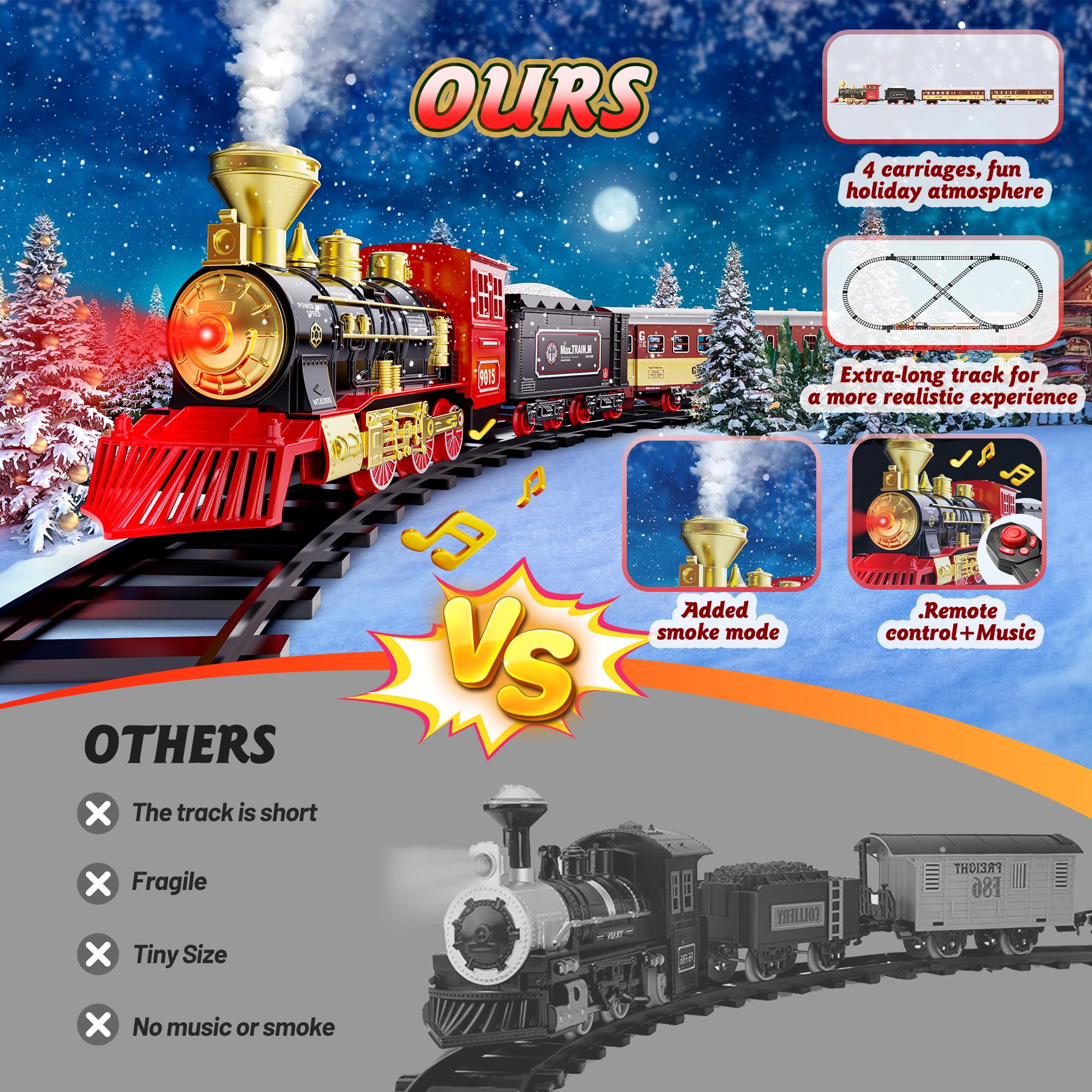 Foto 6 pulgar | Set De Tren Hot Bee Christmas Con Mando A Distancia Para Niños De 3 A 8 Años - Venta Internacional.