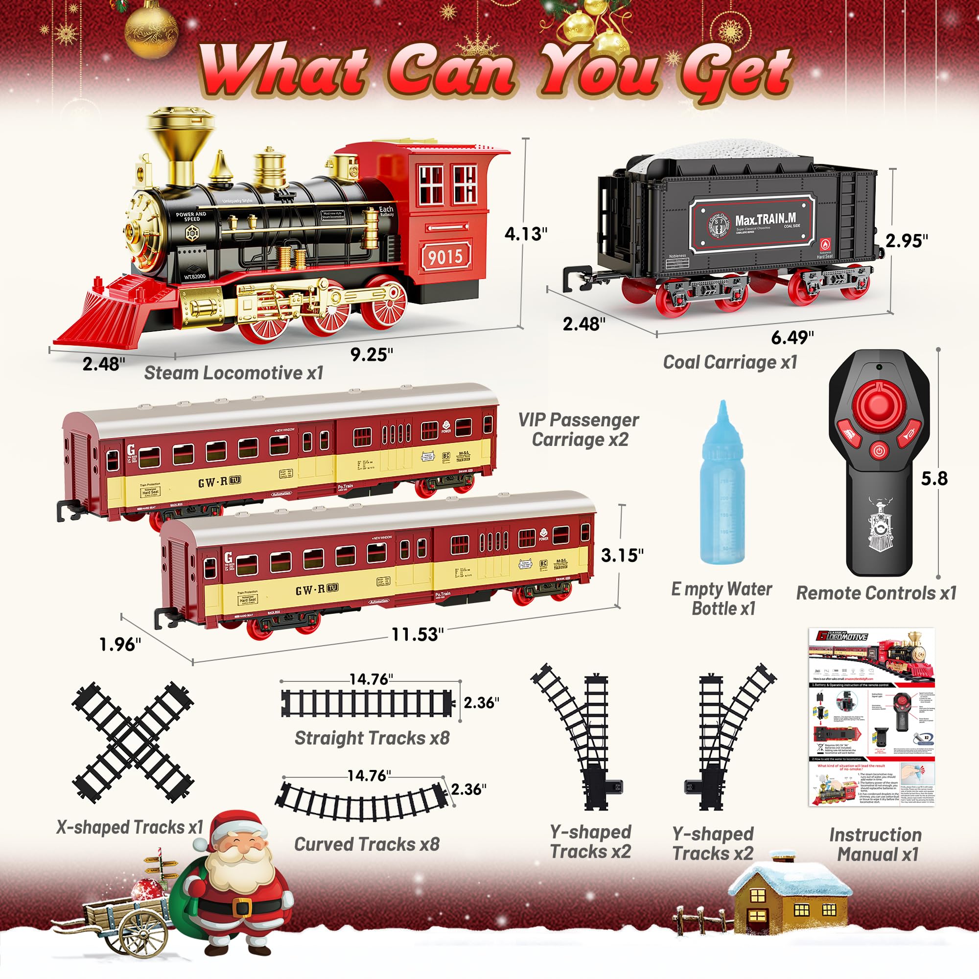 Foto 7 | Set De Tren Hot Bee Christmas Con Mando A Distancia Para Niños De 3 A 8 Años - Venta Internacional.