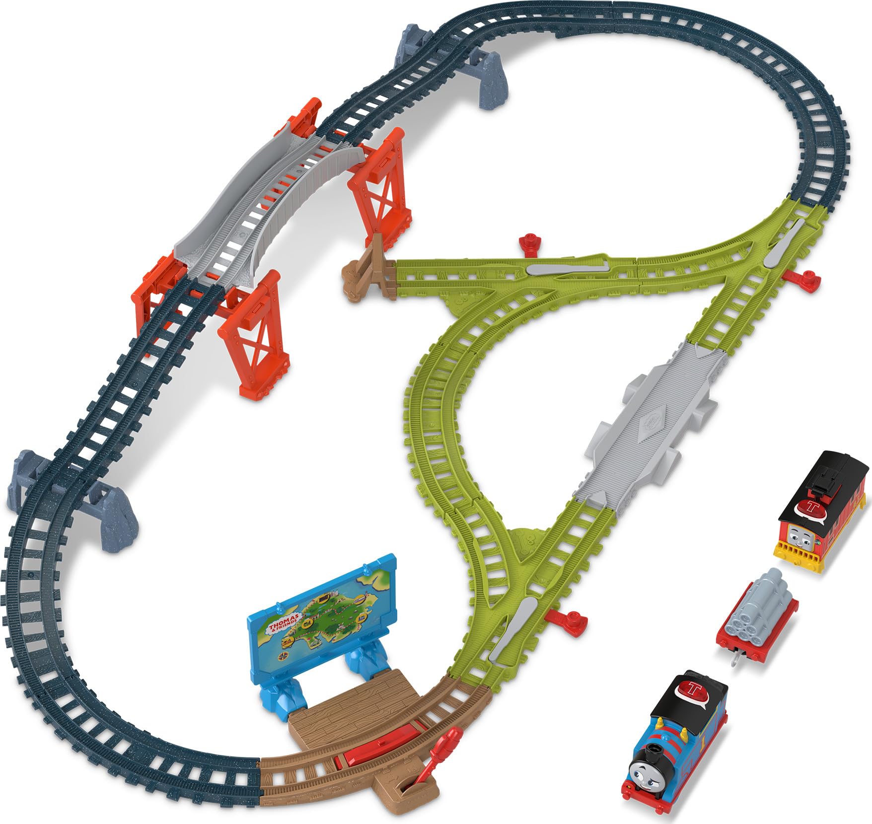 Foto 6 | Set De Tren De Juguete Thomas & Friends Talking Thomas Con Freno Para Coche - Venta Internacional.