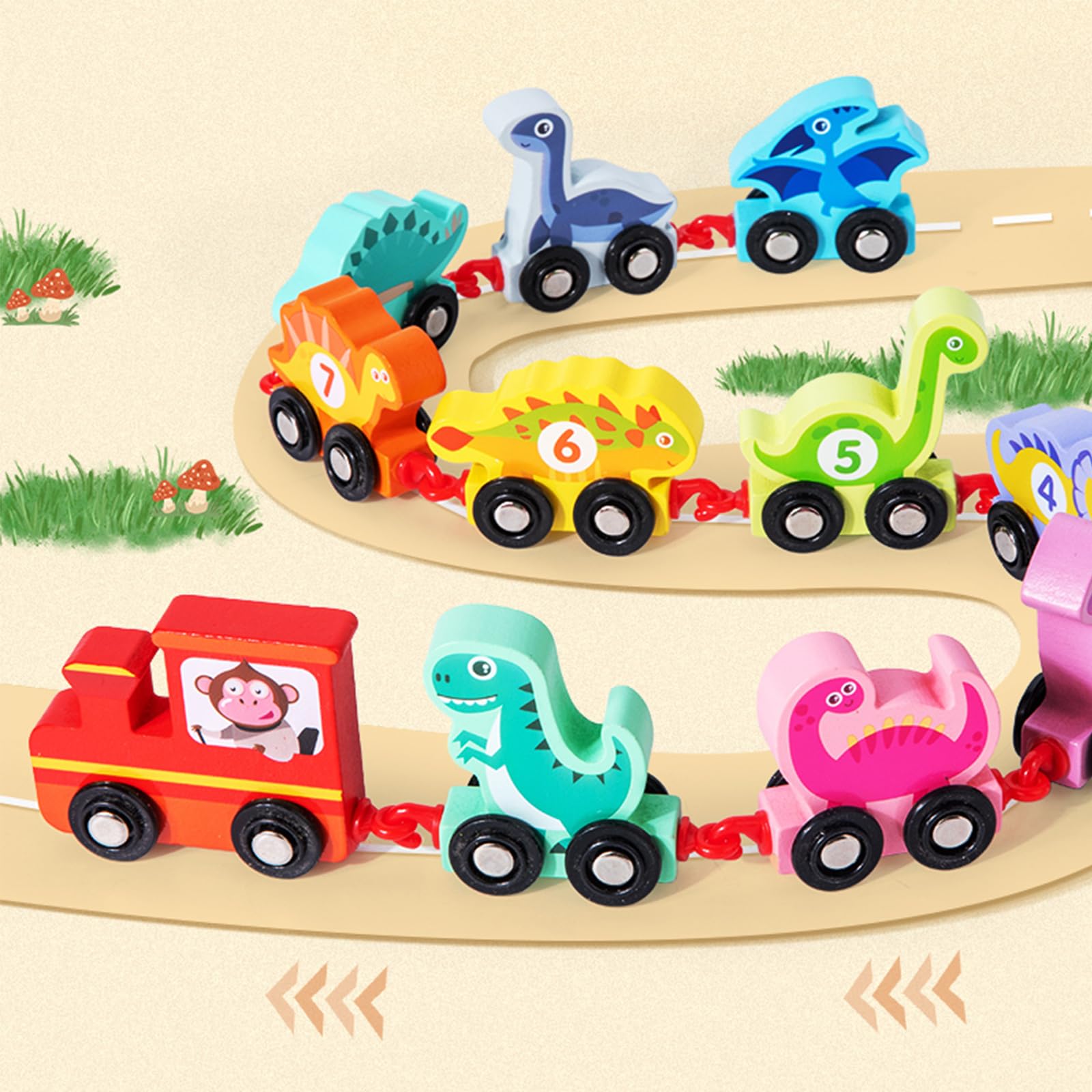 Foto 7 pulgar | Tren de Dinosaurio Aykzaqe Infantil-Venta Internacional