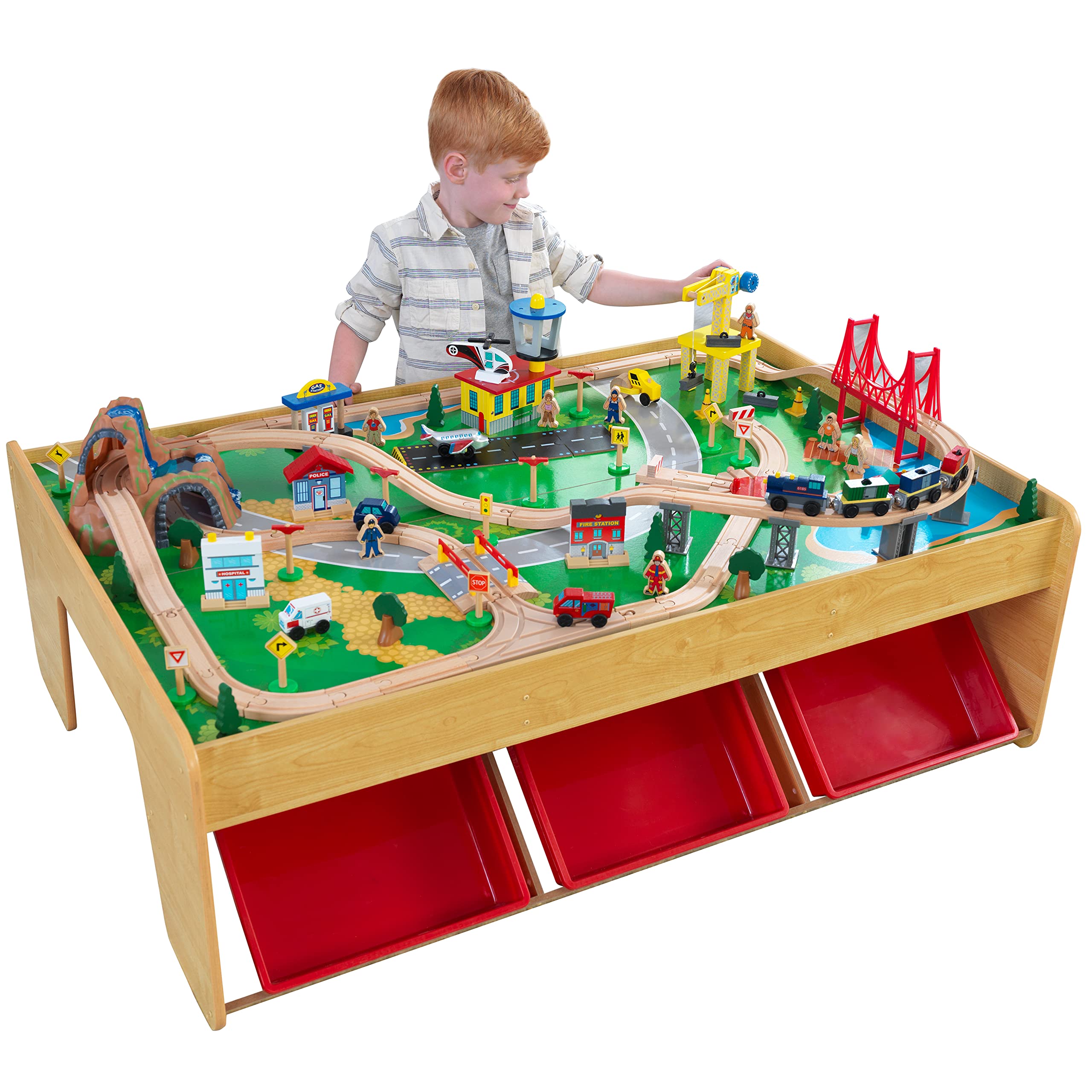 Foto 1 | Set De Tren Y Mesa Kidkraft Waterfall Mountain Con 120 Piezas - Venta Internacional.