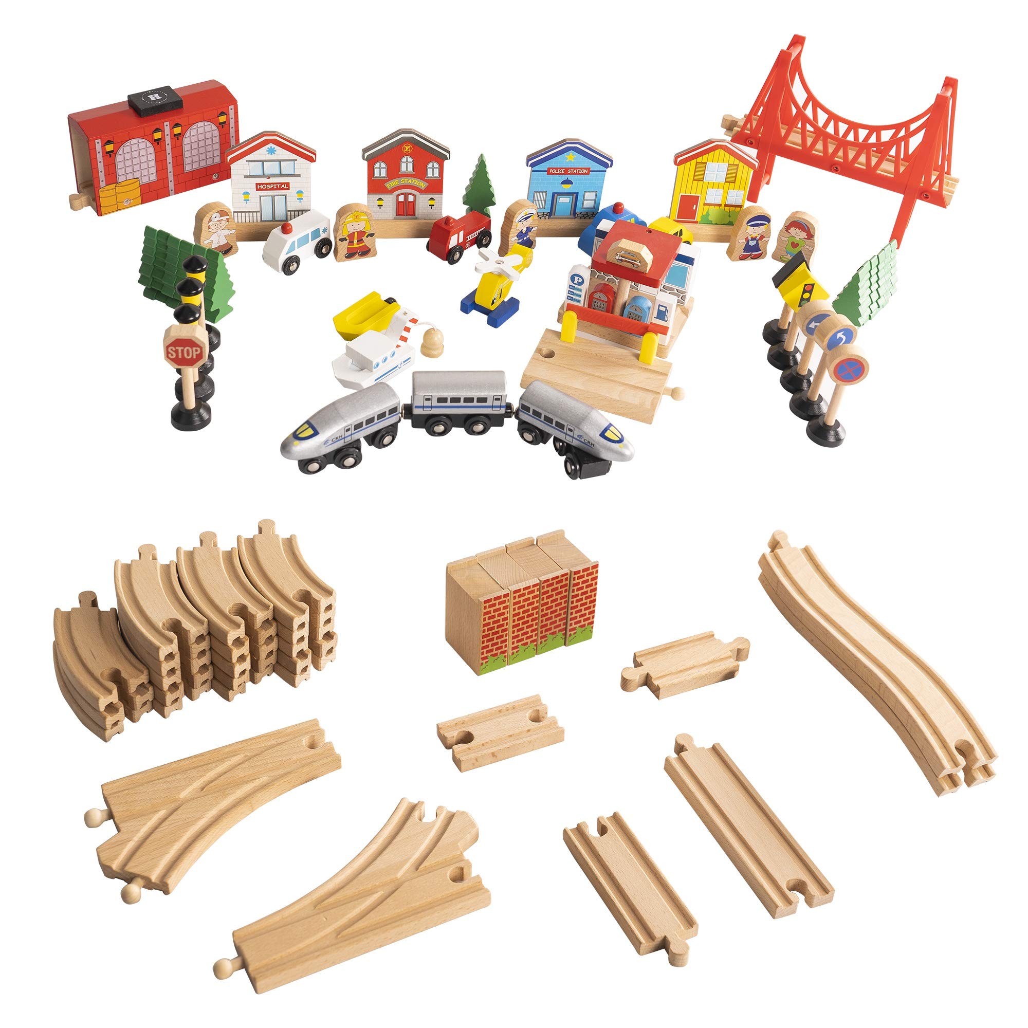 Foto 4 pulgar | Set De Mesa De Tren Funpeny, De Madera, Vía De Tren, Ciudad, Para Niños - Venta Internacional.