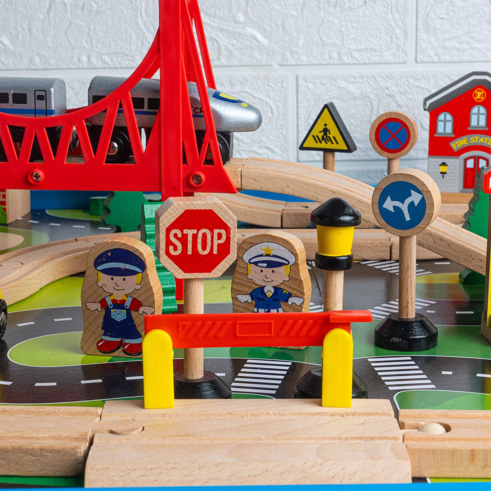 Foto 6 pulgar | Set De Mesa De Tren Funpeny, De Madera, Vía De Tren, Ciudad, Para Niños - Venta Internacional.