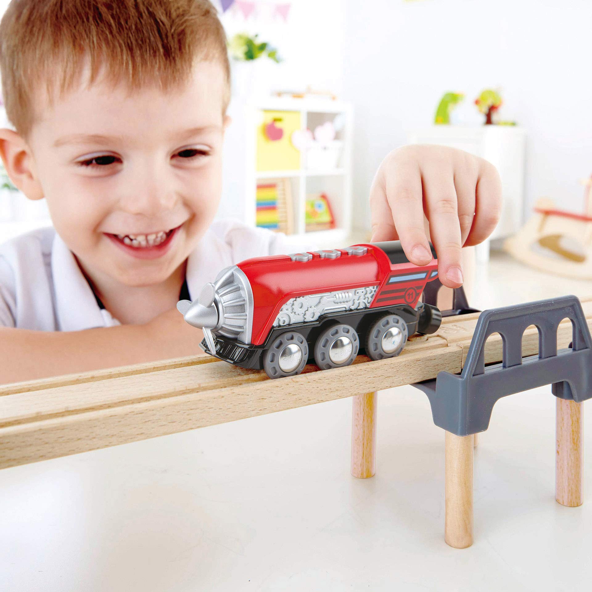 Foto 3 pulgar | Motor De Vapor Con Hélice De Madera Para Niños Toy Train Hape - Venta Internacional.