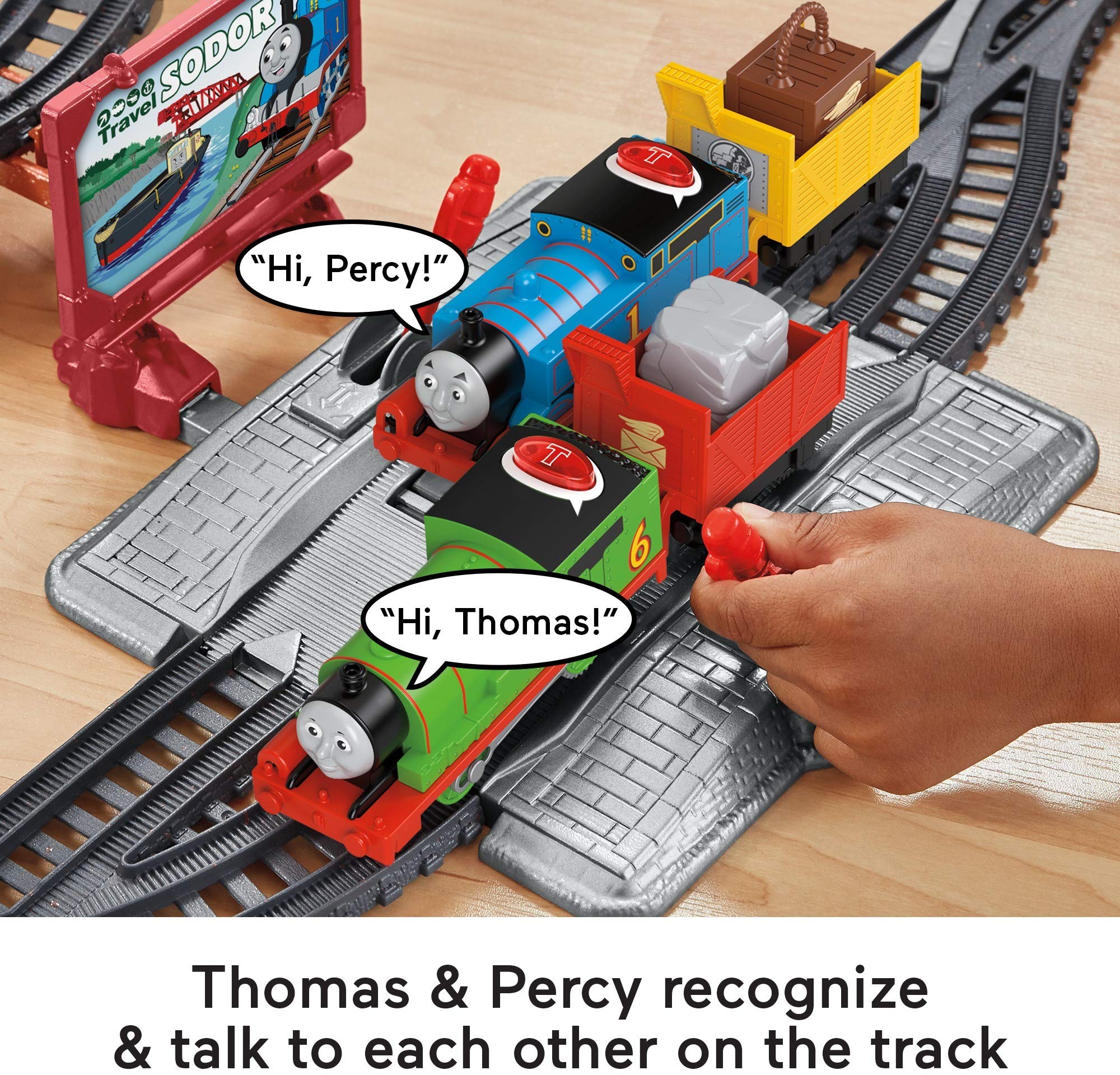 Foto 4 pulgar | Set De Tren De Juguete Thomas Y Sus Amigos Talking Thomas Y Percy 3+y - Venta Internacional.