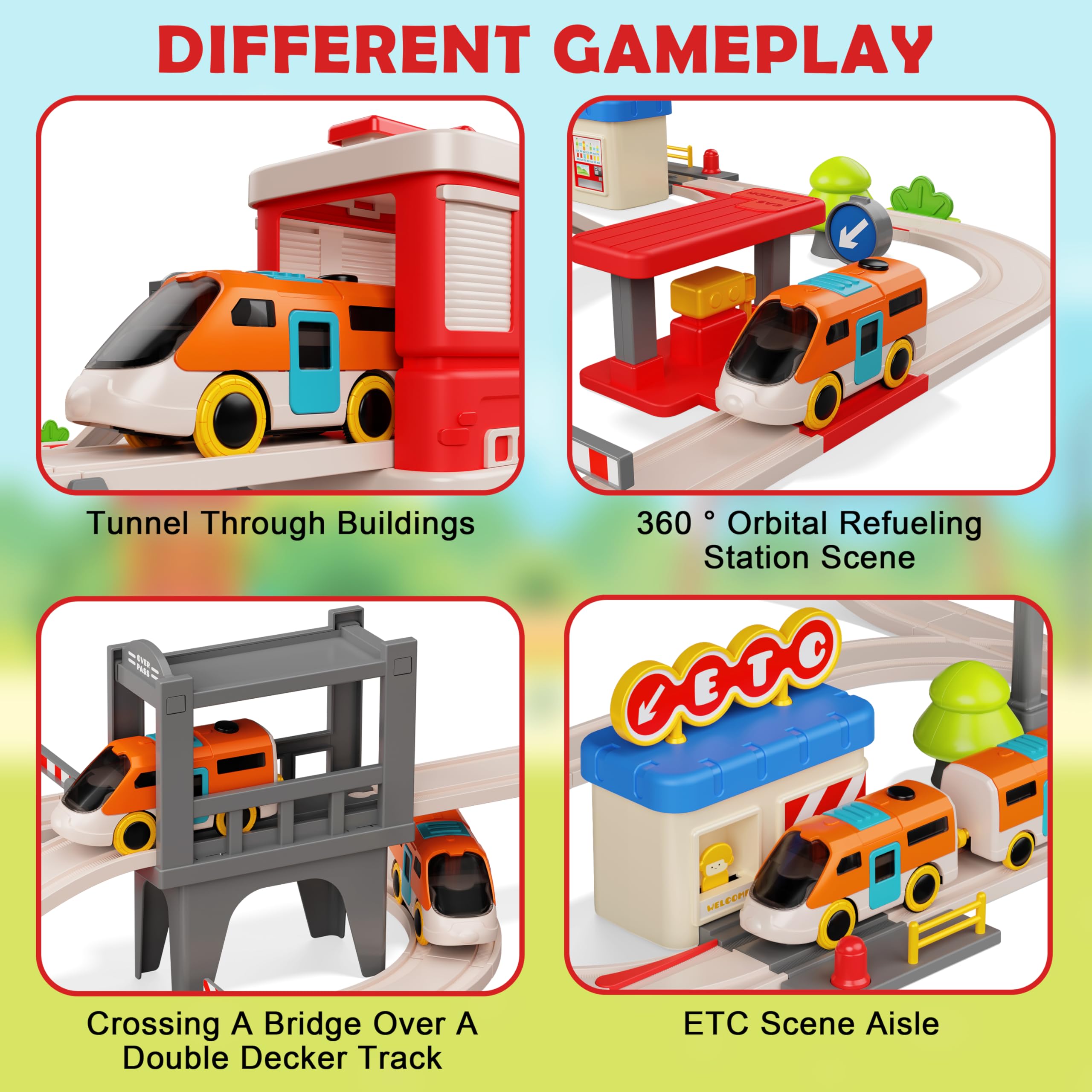 Foto 5 pulgar | Set De Tren Rcovasc Urban Rail Electric 55 Piezas Para Niños Mayores De 3 Años - Venta Internacional.