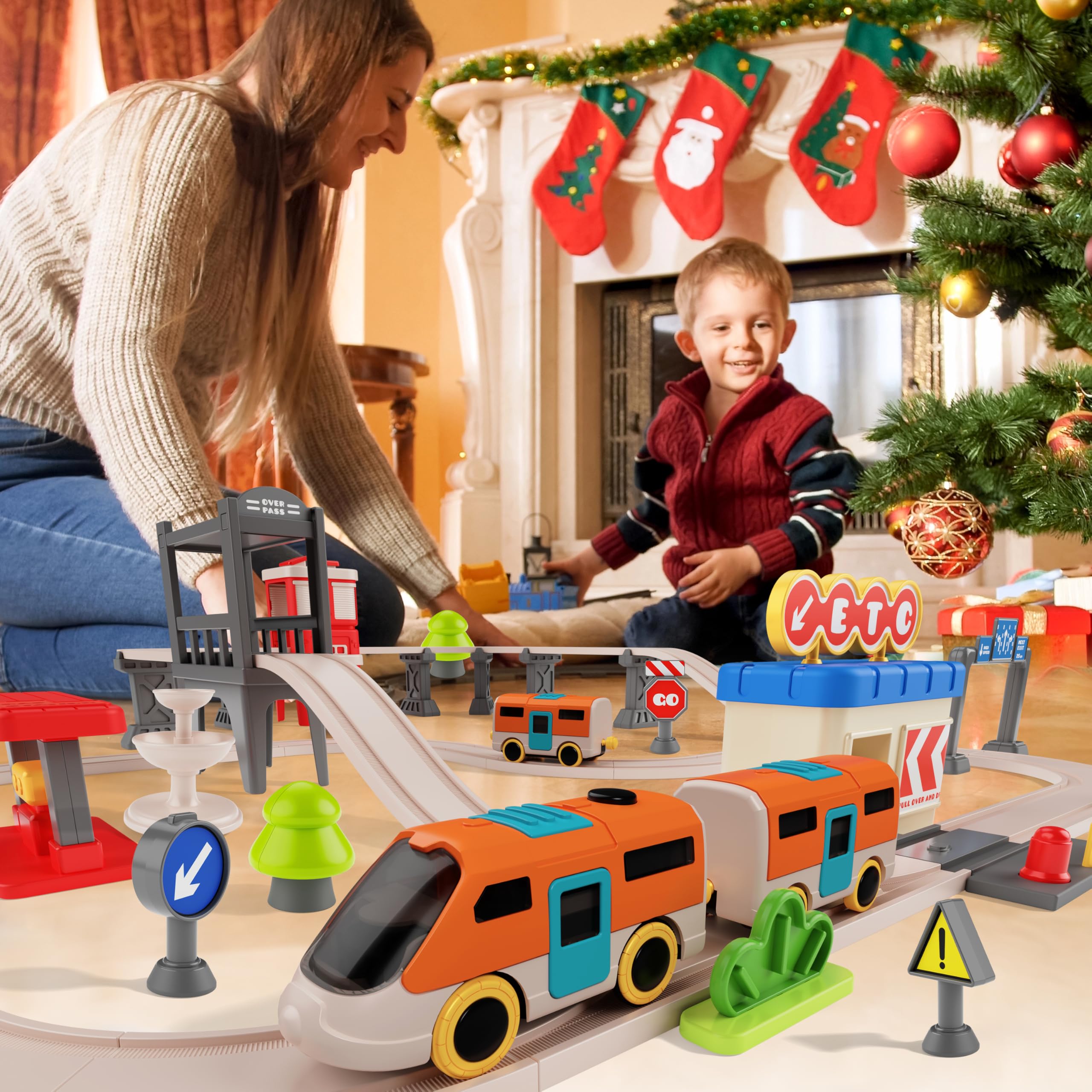 Foto 7 | Set De Tren Rcovasc Urban Rail Electric 55 Piezas Para Niños Mayores De 3 Años - Venta Internacional.