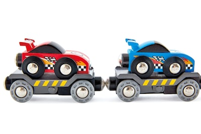 Foto 1 | Set De Transporte De Coches De Carreras Toy Race Car Transporter Hape Para Niños - Venta Internacional.